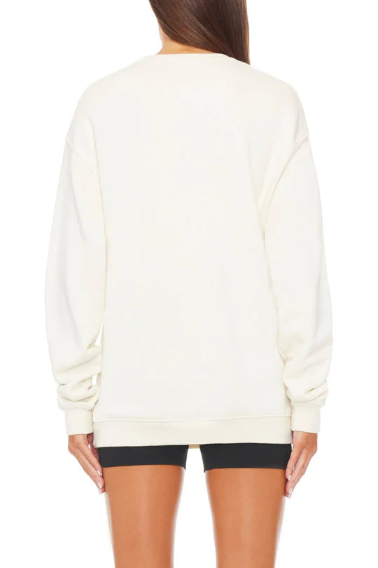 Éterne Oversized Crewneck Sweatshirt in Cream