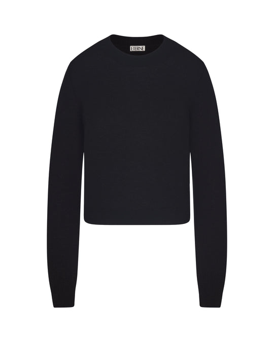 Éterne Francis Cashmere Sweater in Black