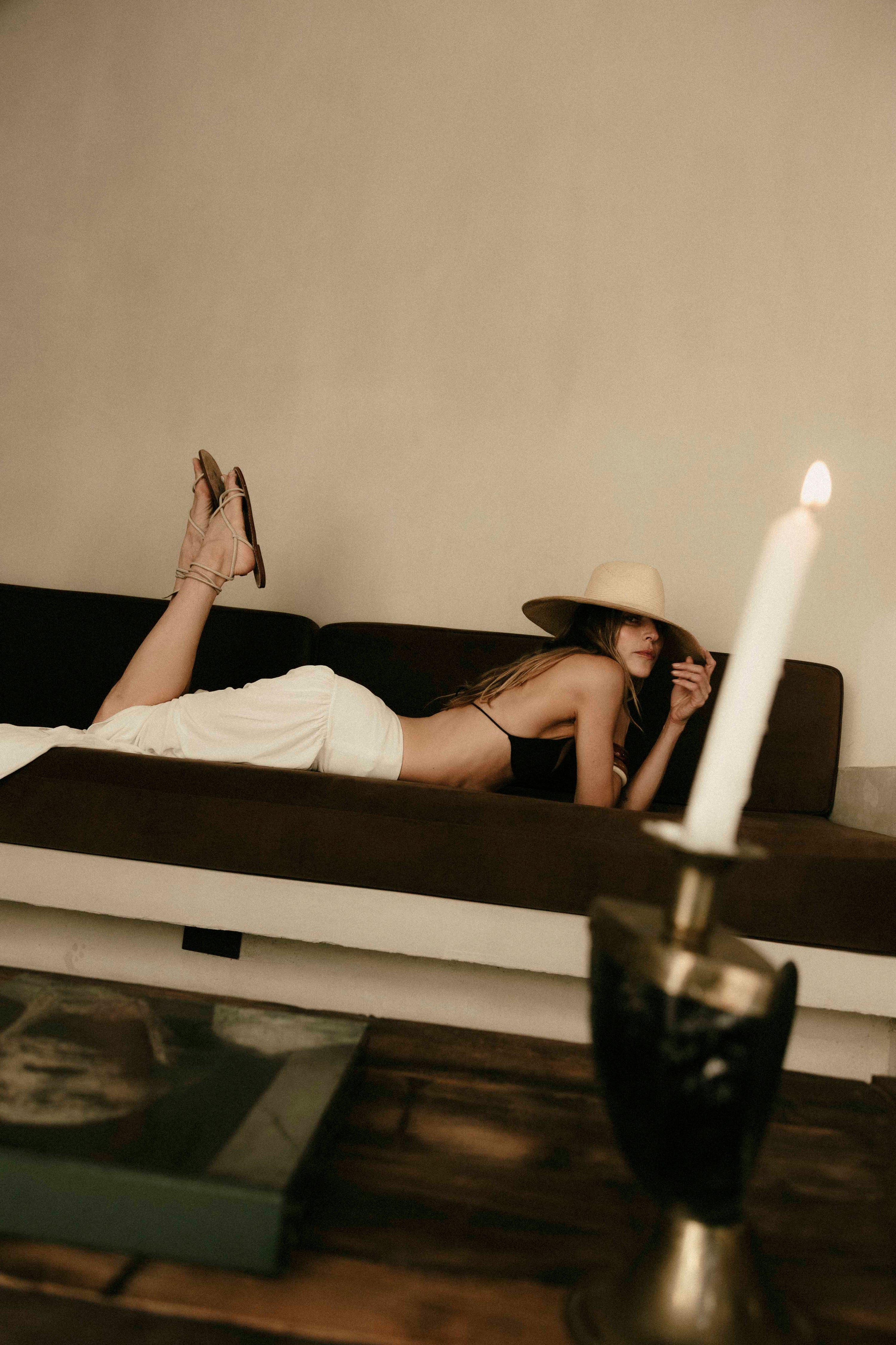 The Lorenza Sandal in Bone from by James