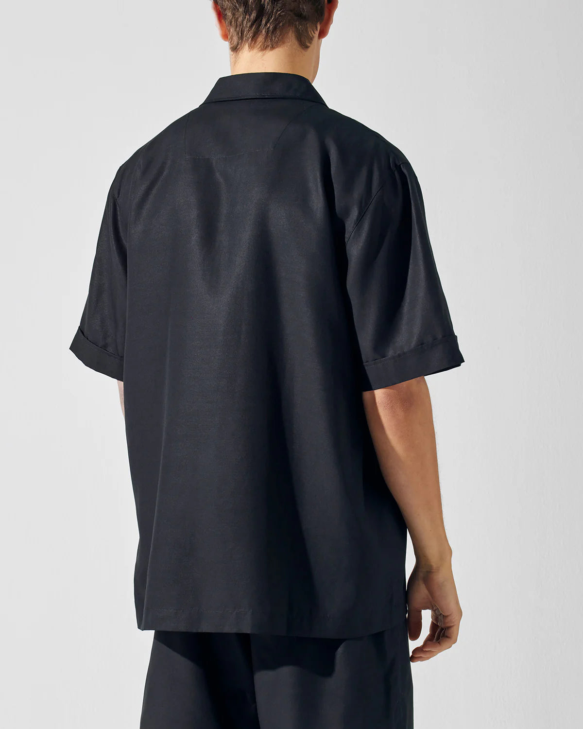 The Short Sleeve Pyjama Shirt in Black by CDLP
