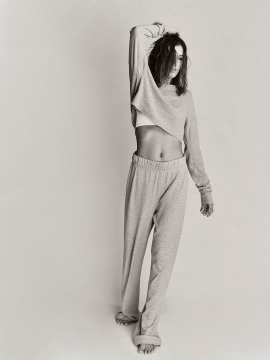Éterne Thermal Lounge Pant in Heather Grey