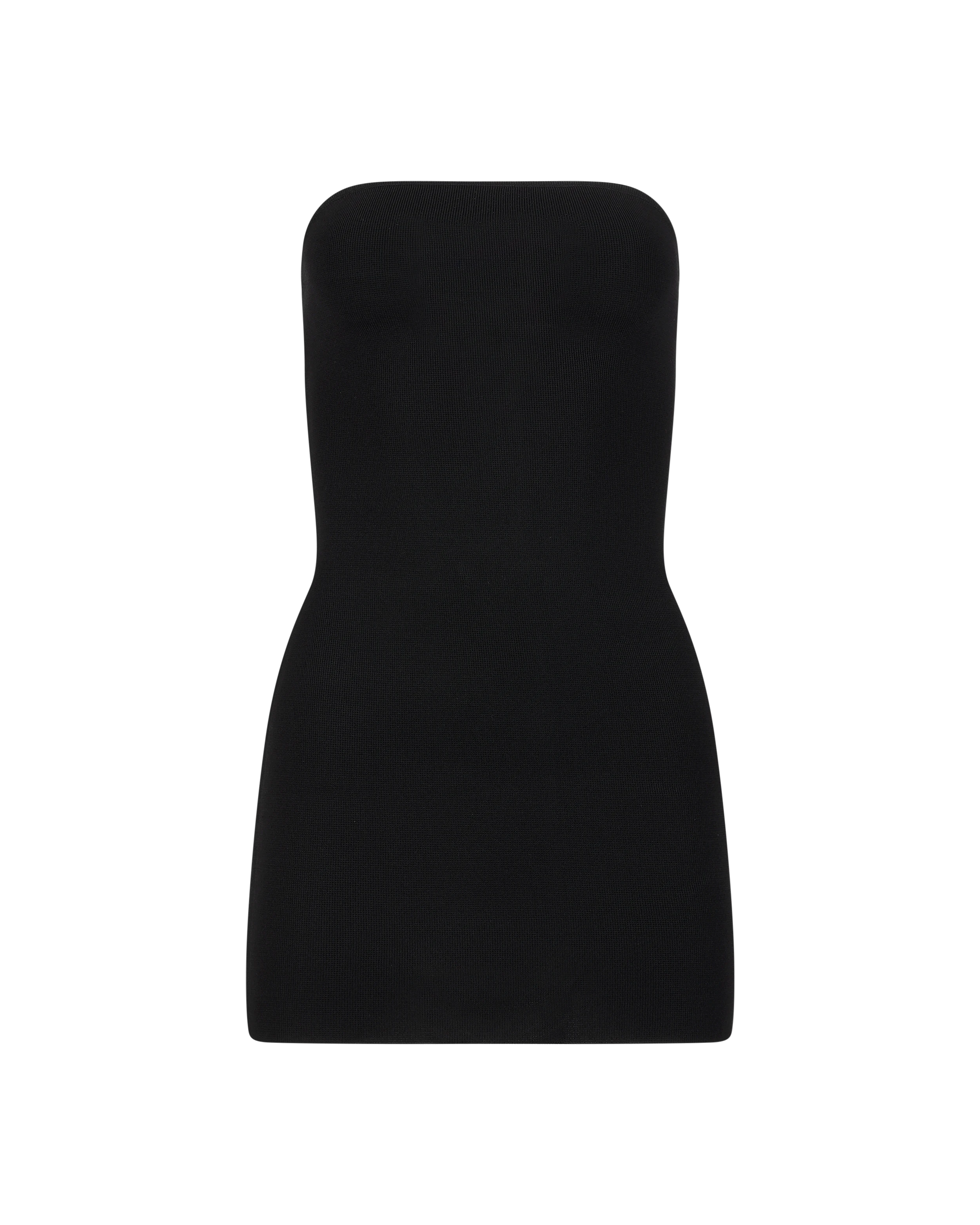 bandeau black mini dress The in by Entire Studios Faithfull Sofie Off-the-shoulder Stretch-jersey letting the sculpted cut country-of-origin_TR Size:14 1/2-32/33