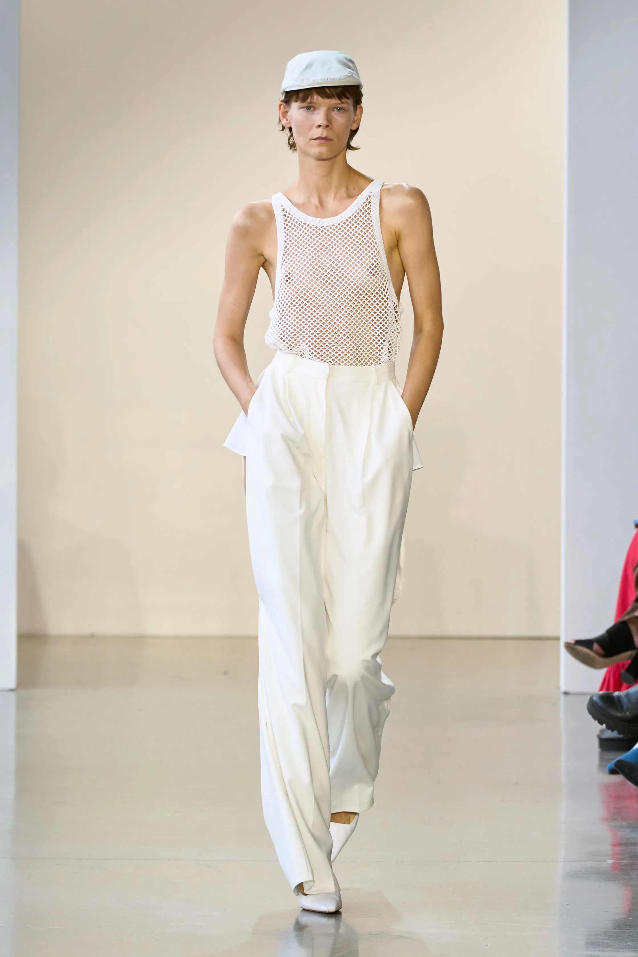 The White Trousers with Slits by Bevza