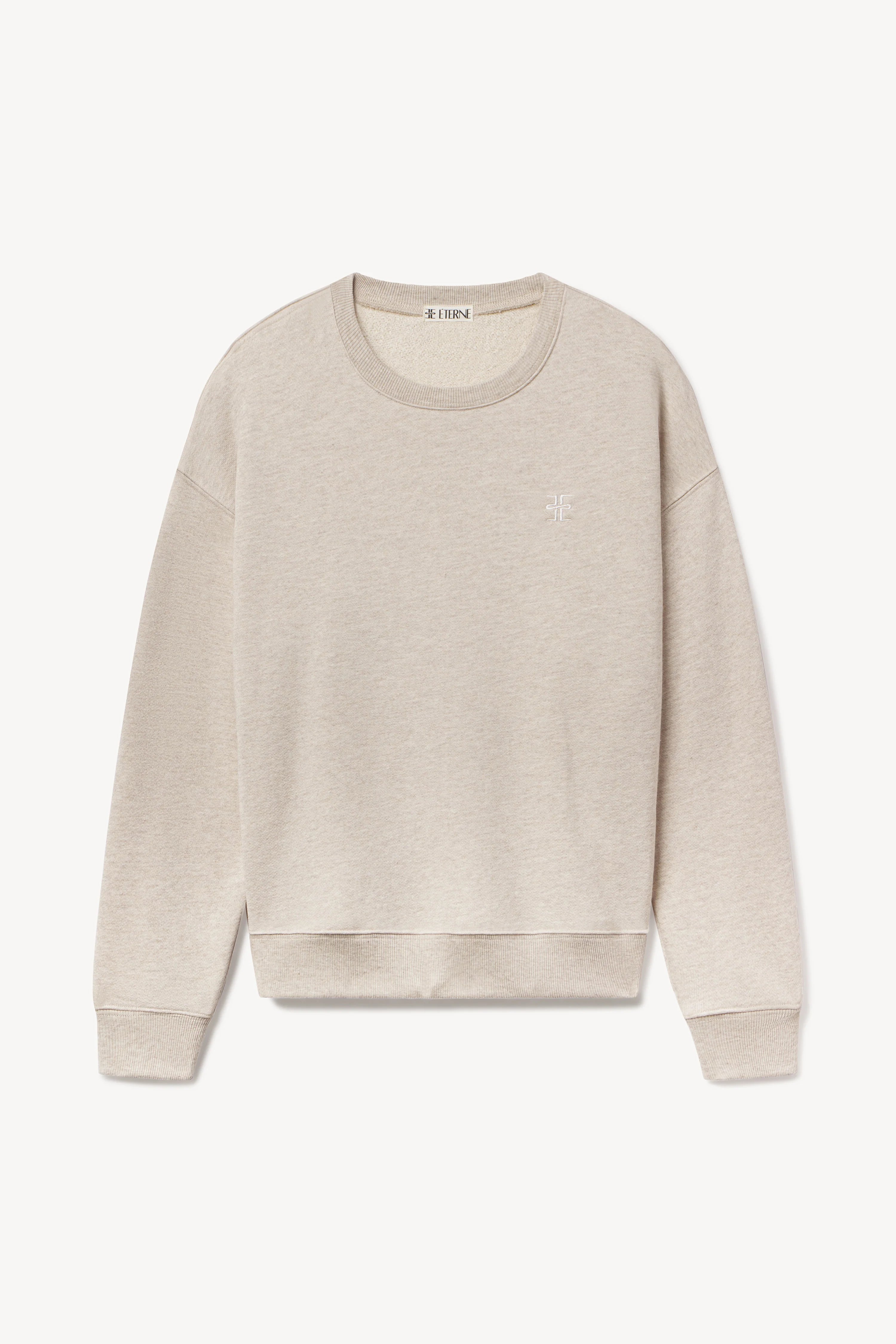 Éterne Oversized Crewneck Sweatshirt in Oatmeal