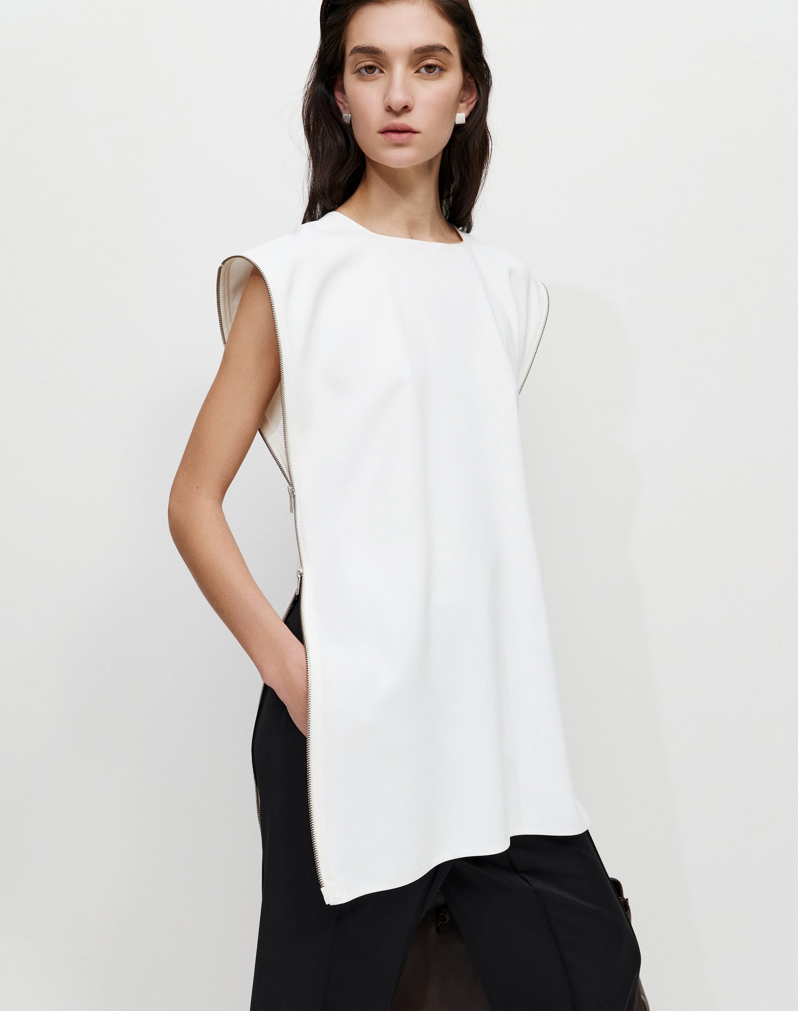 The Zipper Tunic Top by Bevza