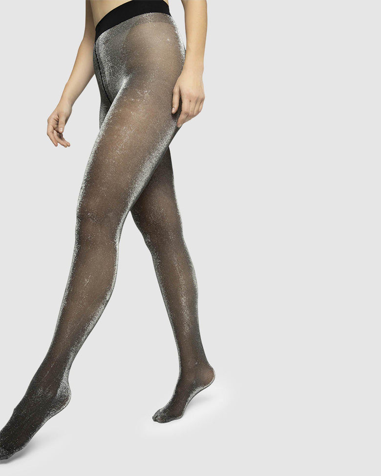 Swedish Stockings Tora Shimmery Tights in Black