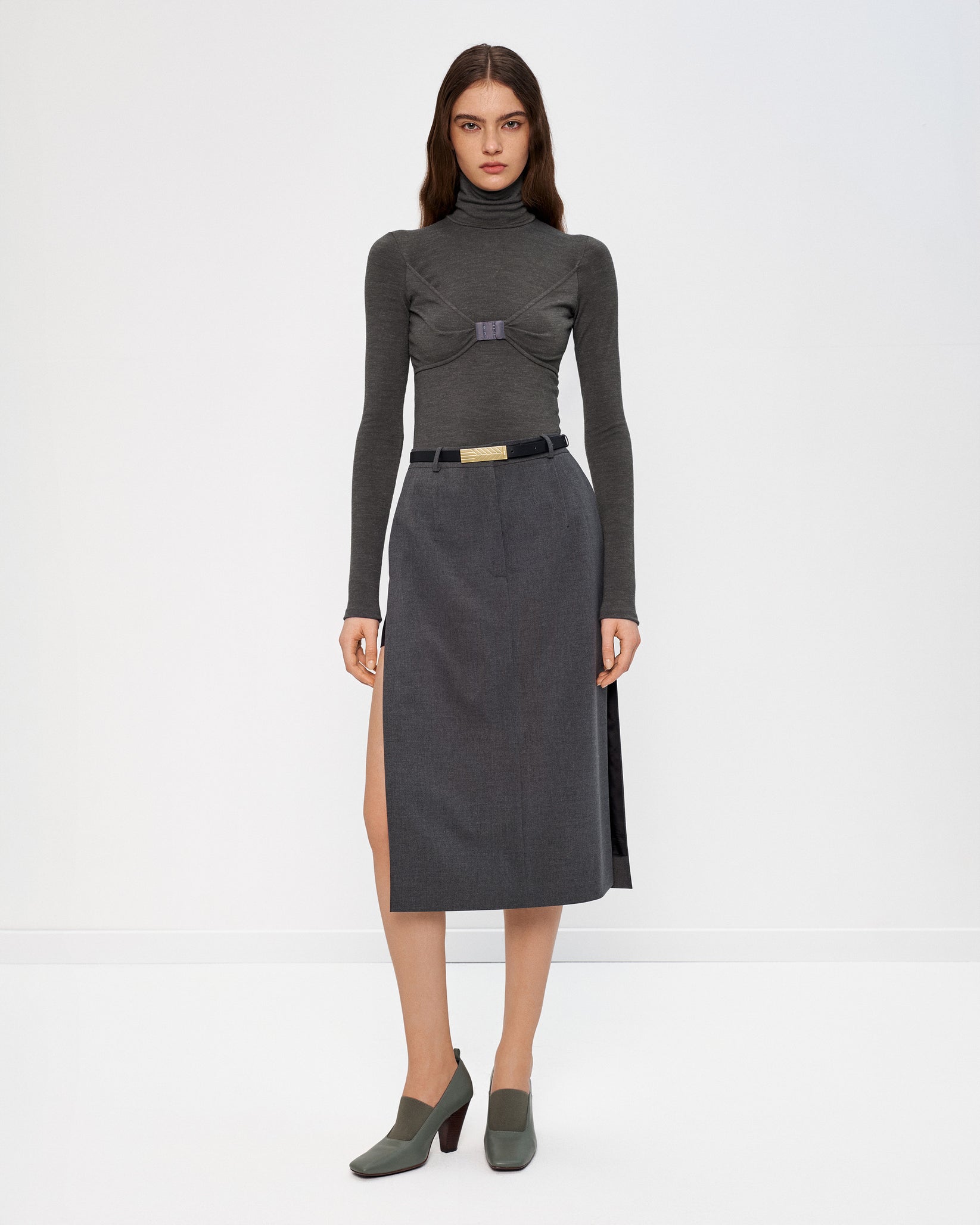 The Skirt with Splits by Bevza