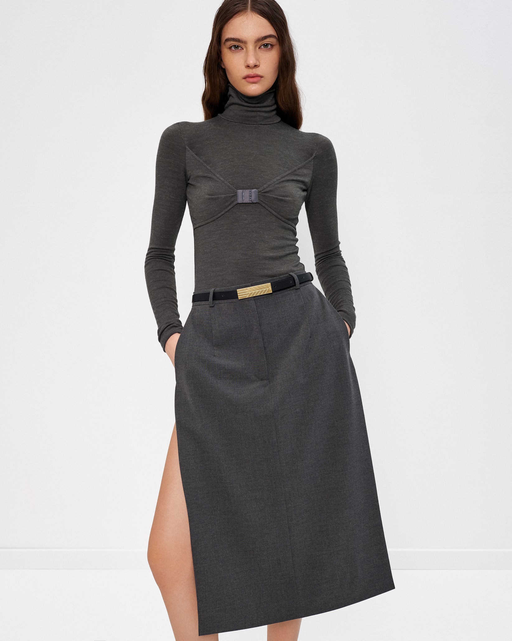 The Skirt with Splits by Bevza