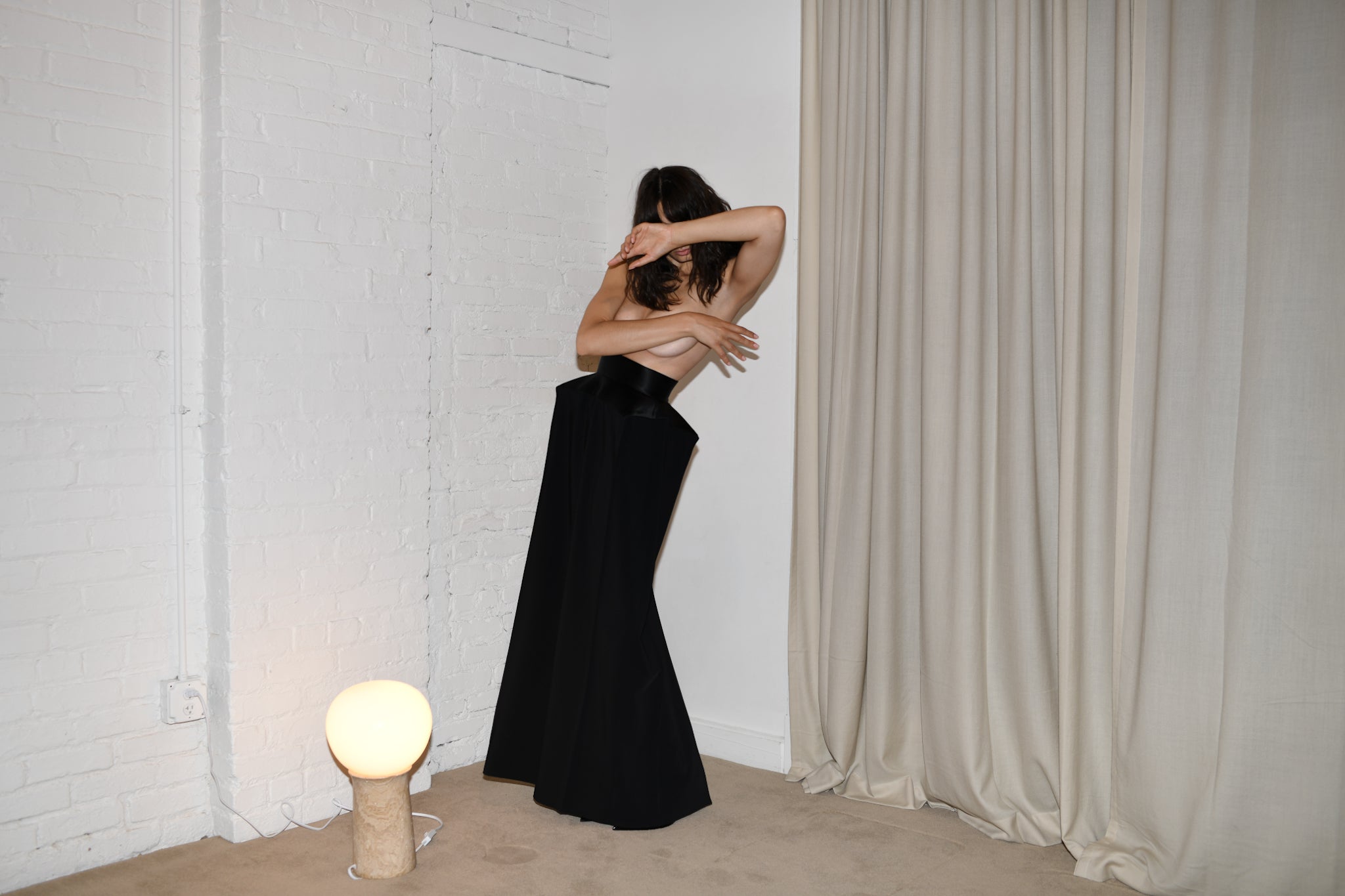 The Structured Skirt in Black by Bevza