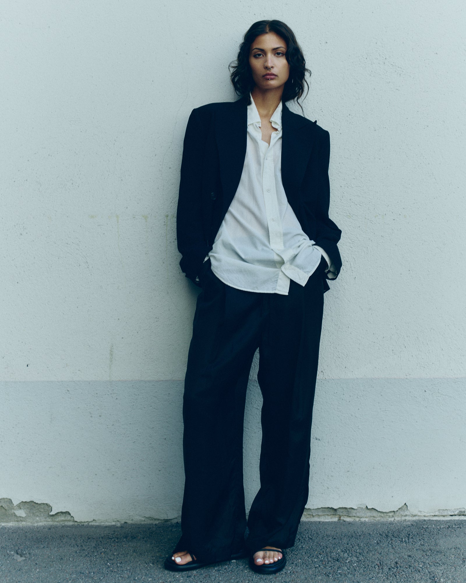 The Garçon Trouser in Smoke Black by ADNYM
