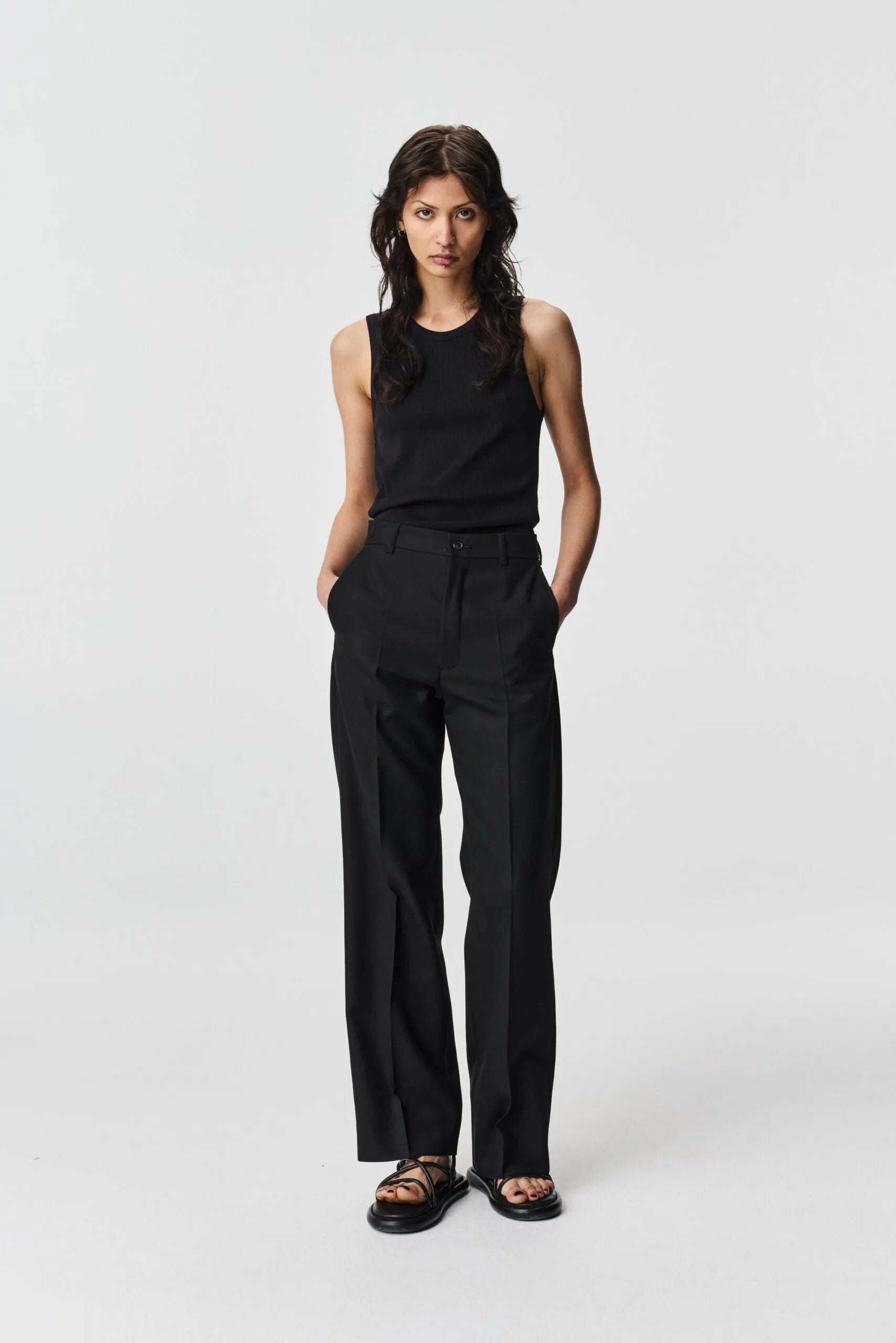 The Garçon Trouser in Smoke Black by ADNYM