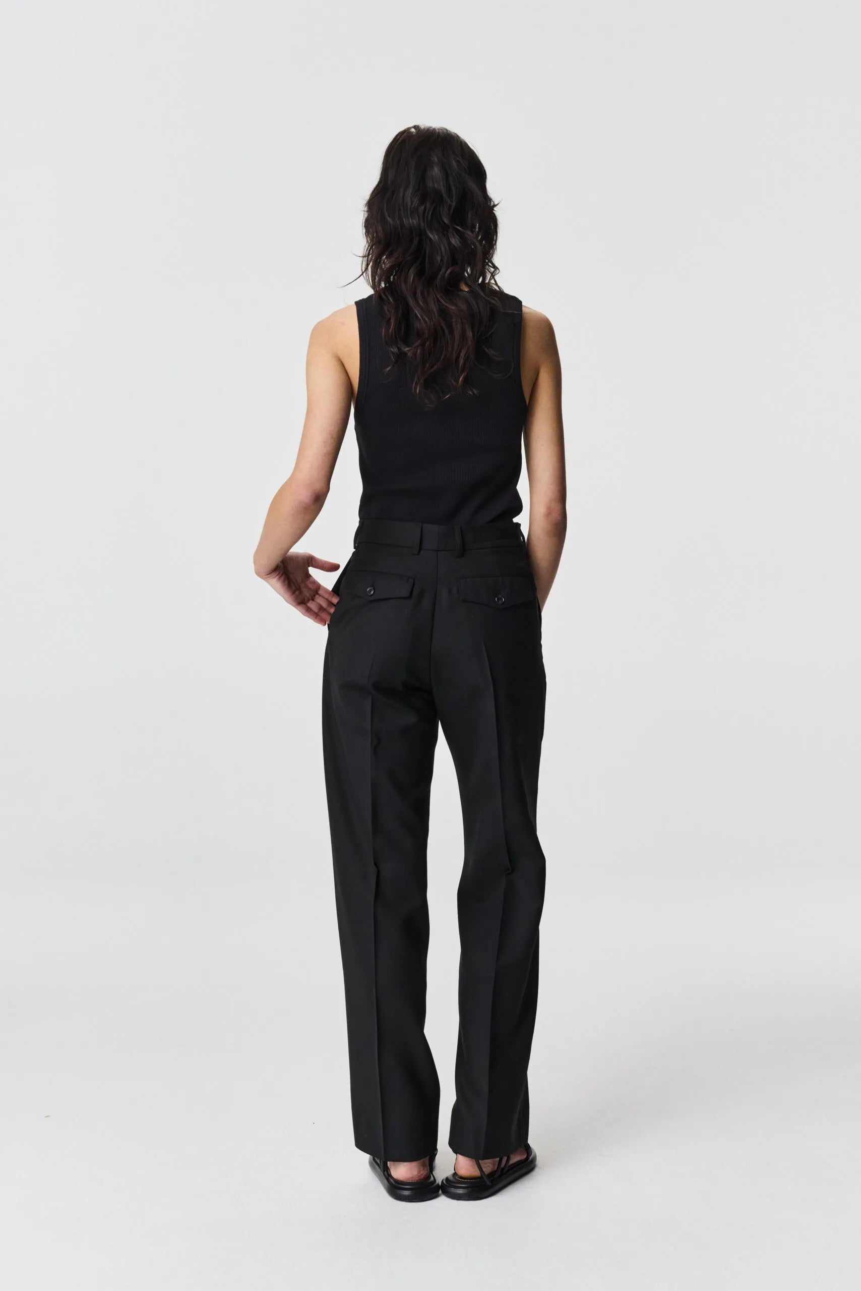 The Garçon Trouser in Smoke Black by ADNYM