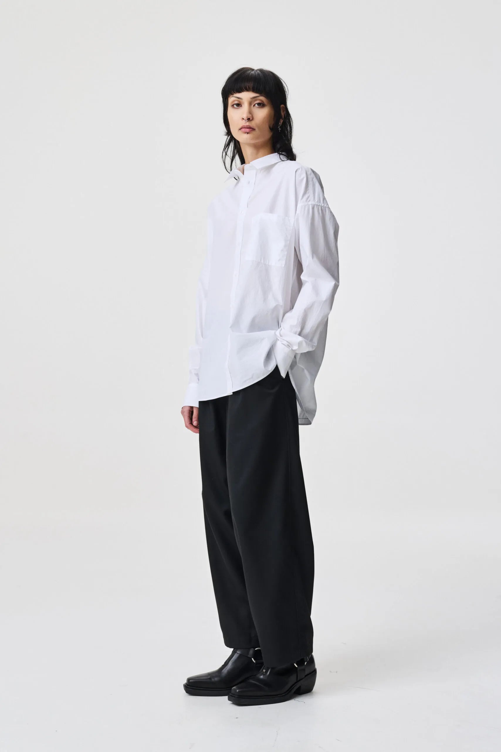 The Rham Shirt in White by ADNYM