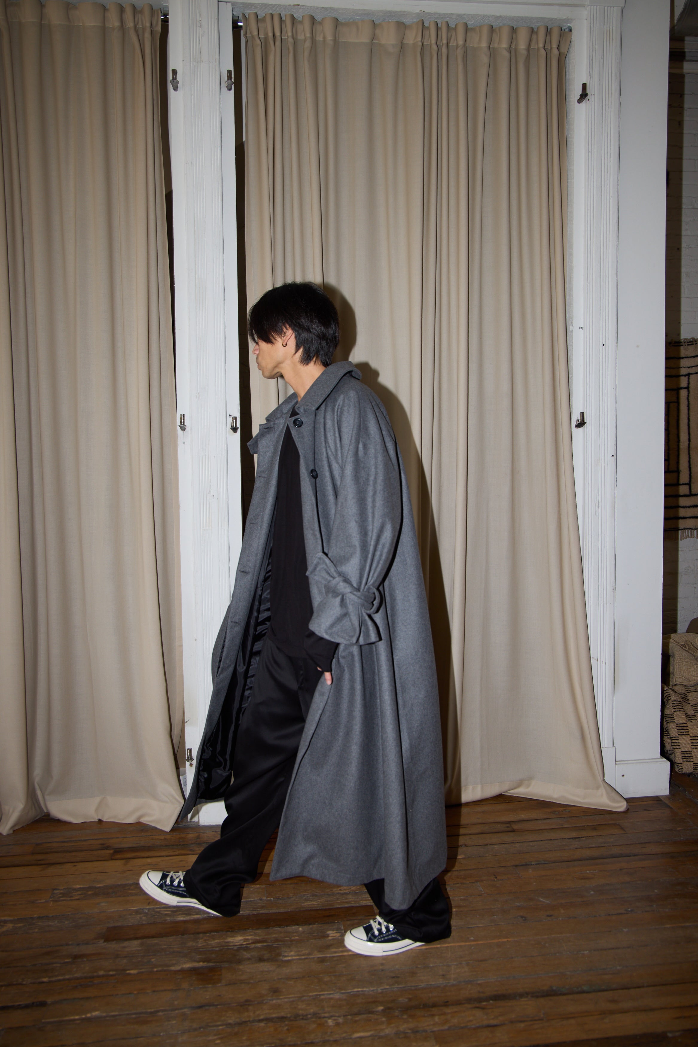 Studio Cut Grey Oversize Long Coat