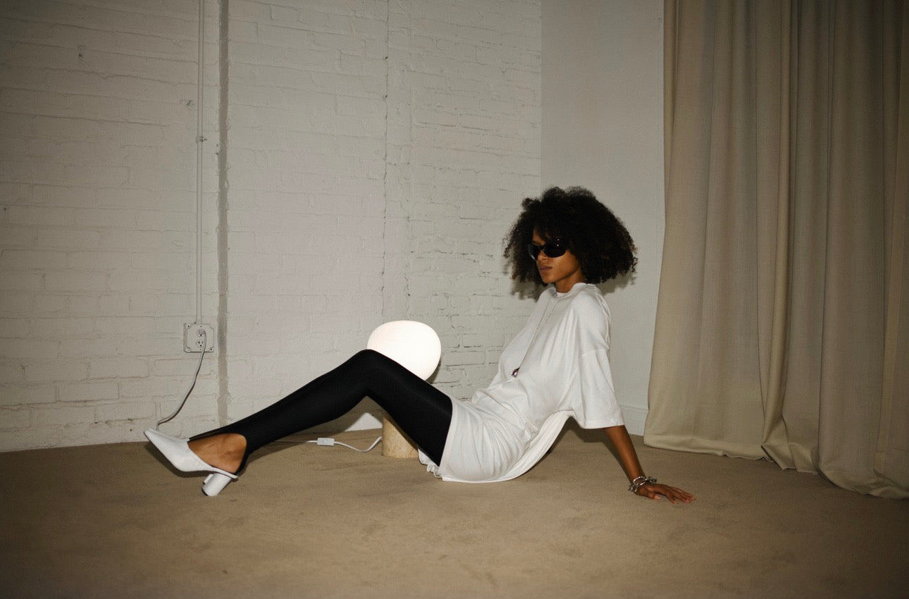 The Tee Dress in White by La Piscine