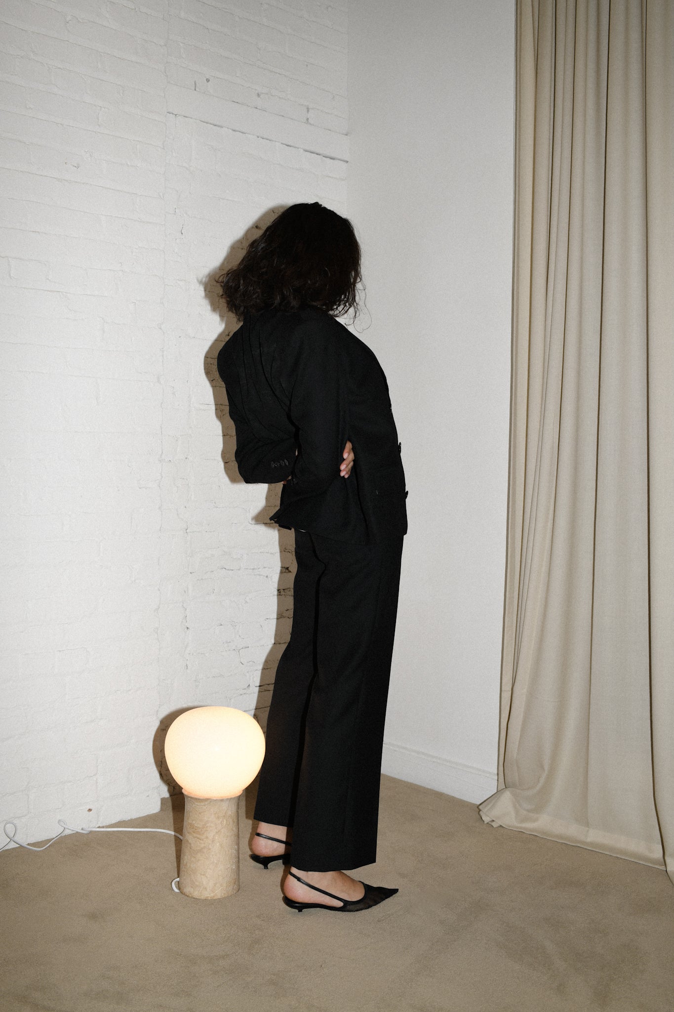The Garçon Trouser in Smoke Black by ADNYM