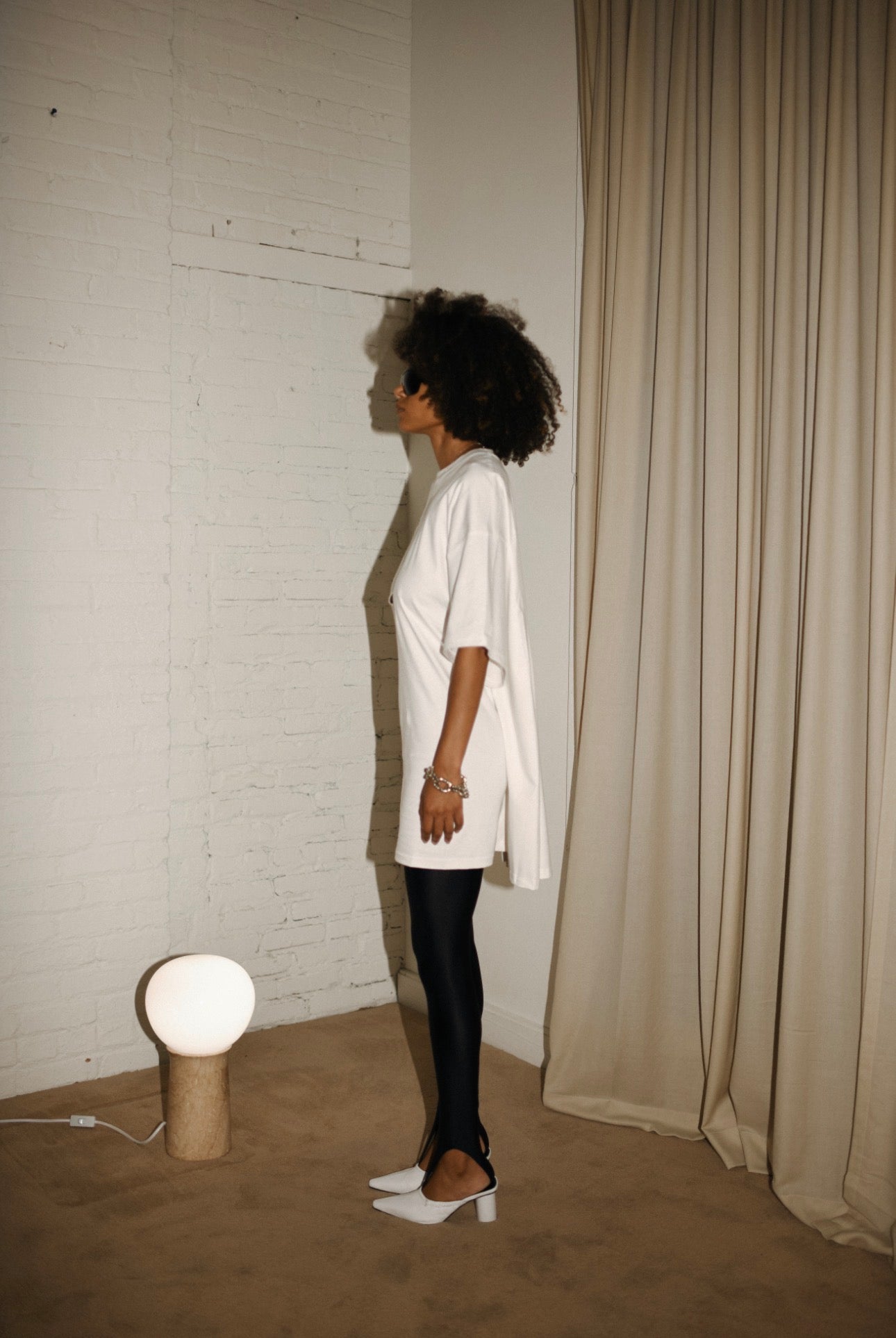 The Tee Dress in White by La Piscine