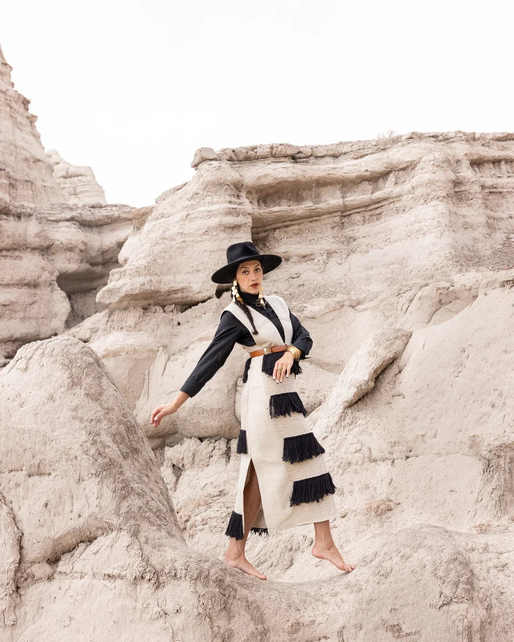 The White Plait Jumper Dress by Rhiannon Griego