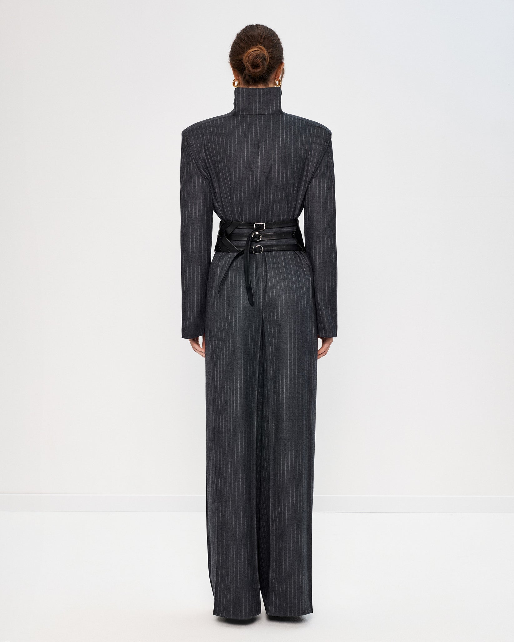 The Pinstriped Jumpsuit by Bevza