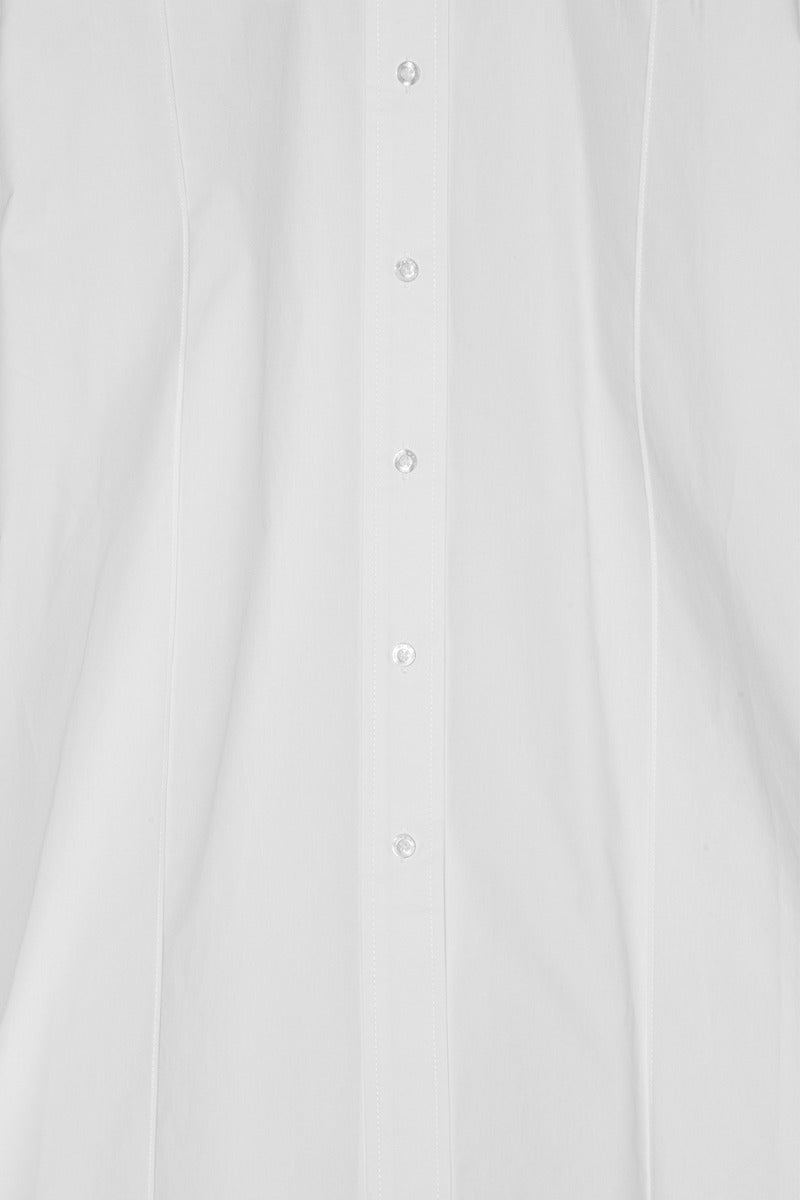 White Oversized Pintuck Shirt by REMAIN