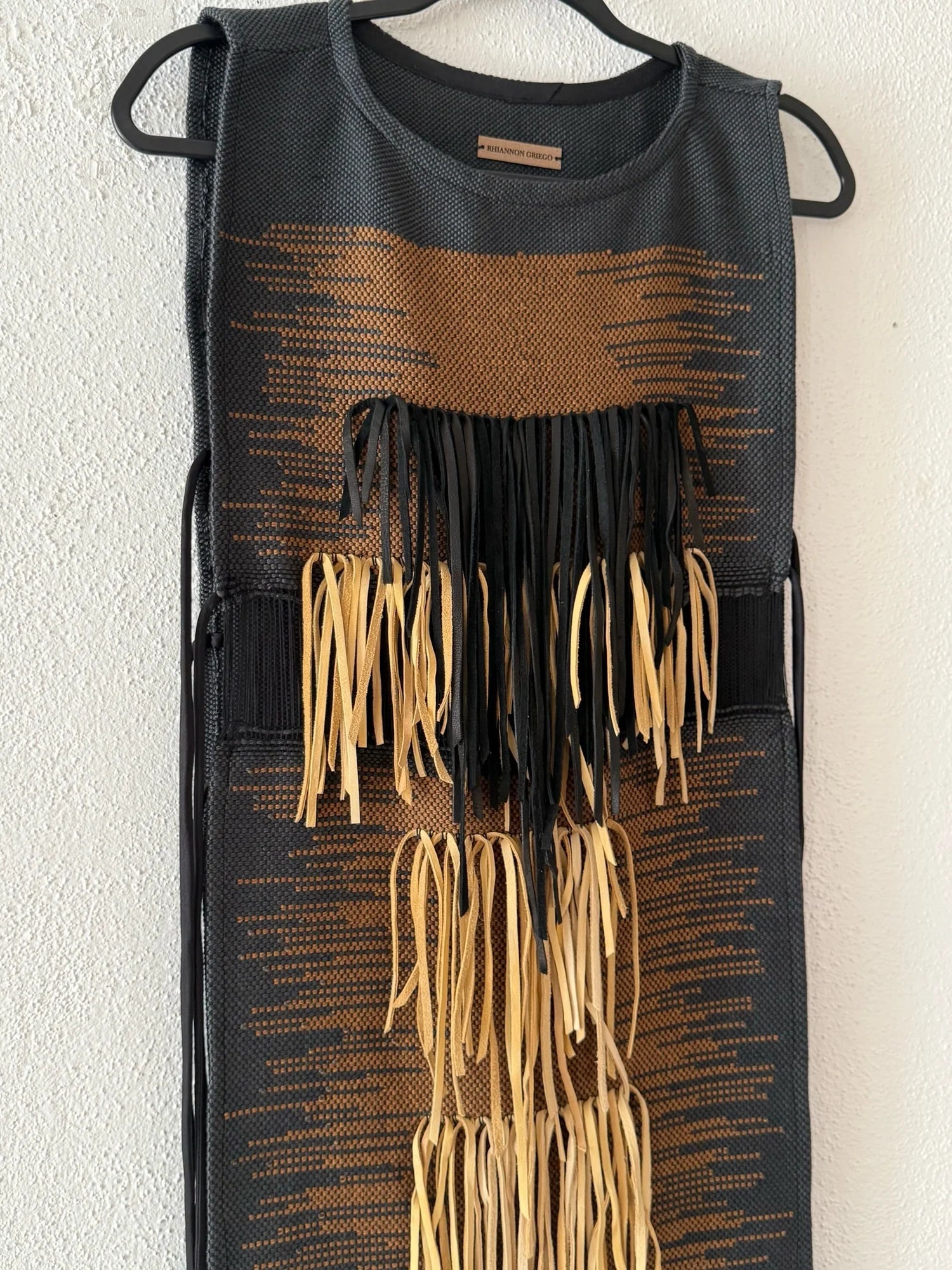 The Shadow Buckskin Tie Dress by Rhiannon Griego