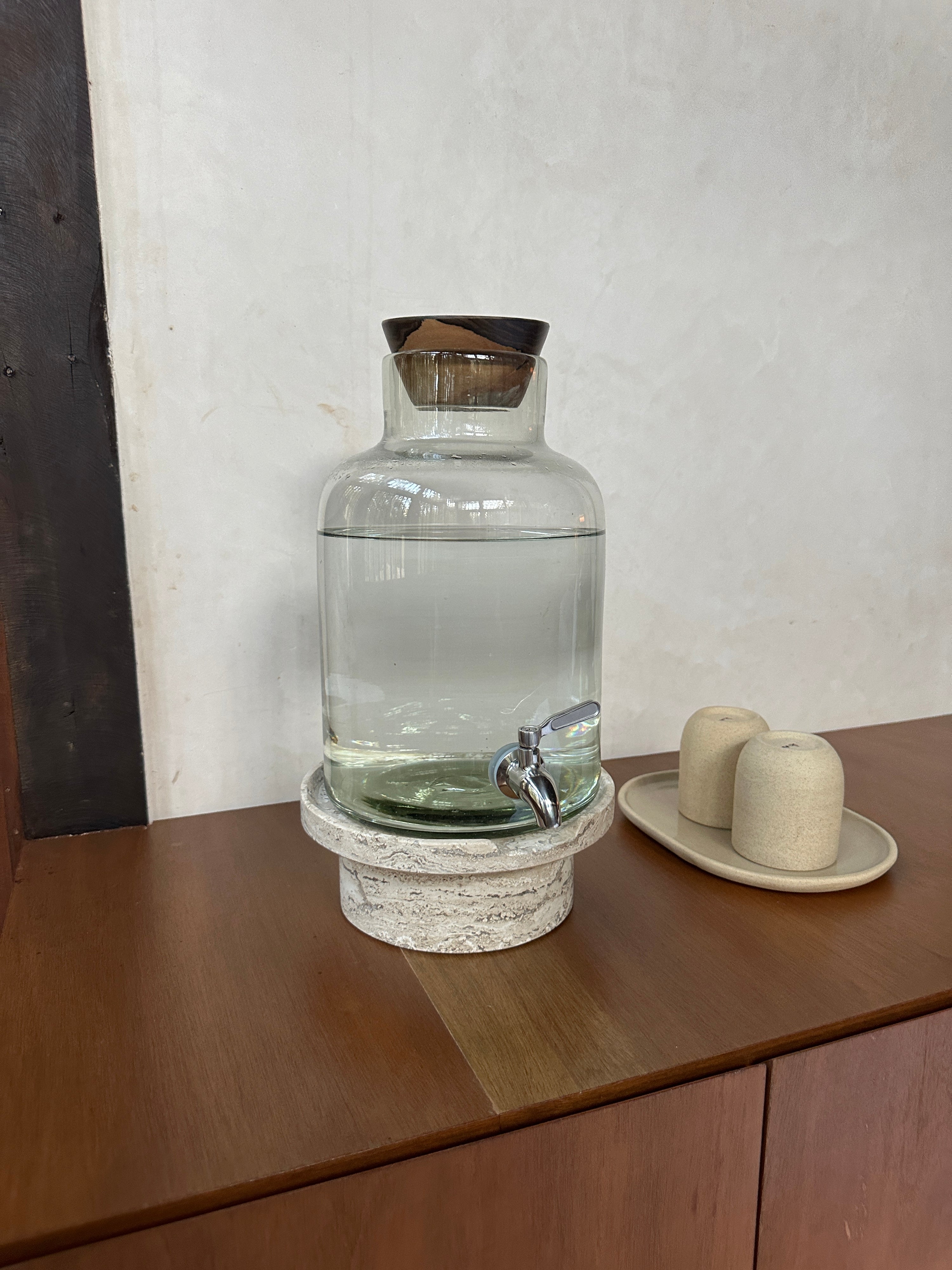 Travertine Water Dispenser by Diego Alor