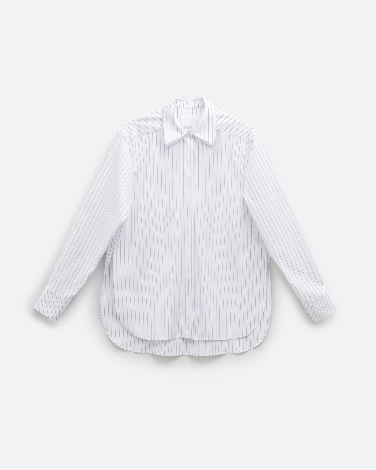 The 3-D Collar Striped Shirt by Bevza