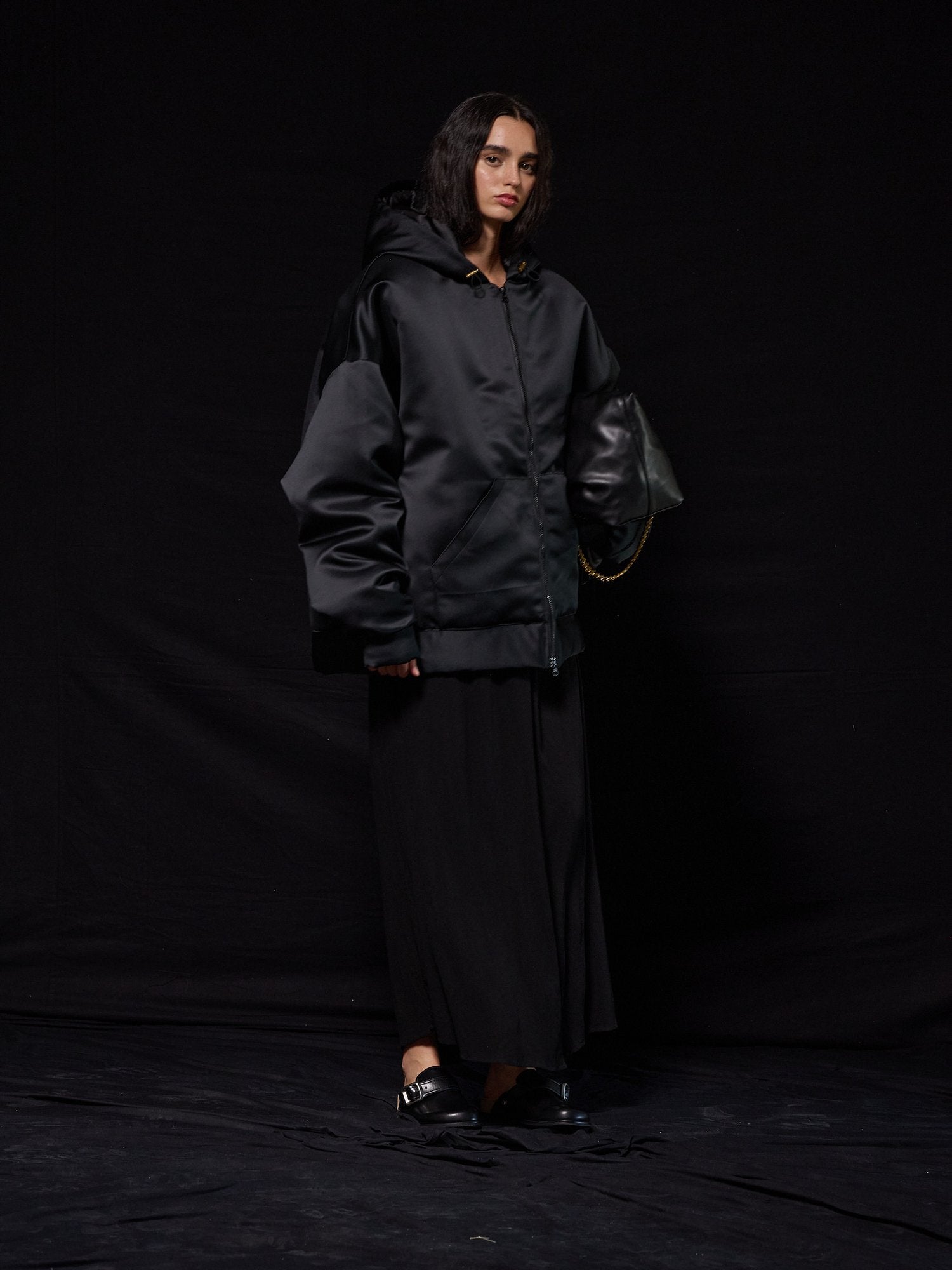 Studio Cut Hooded Oversized Jacket