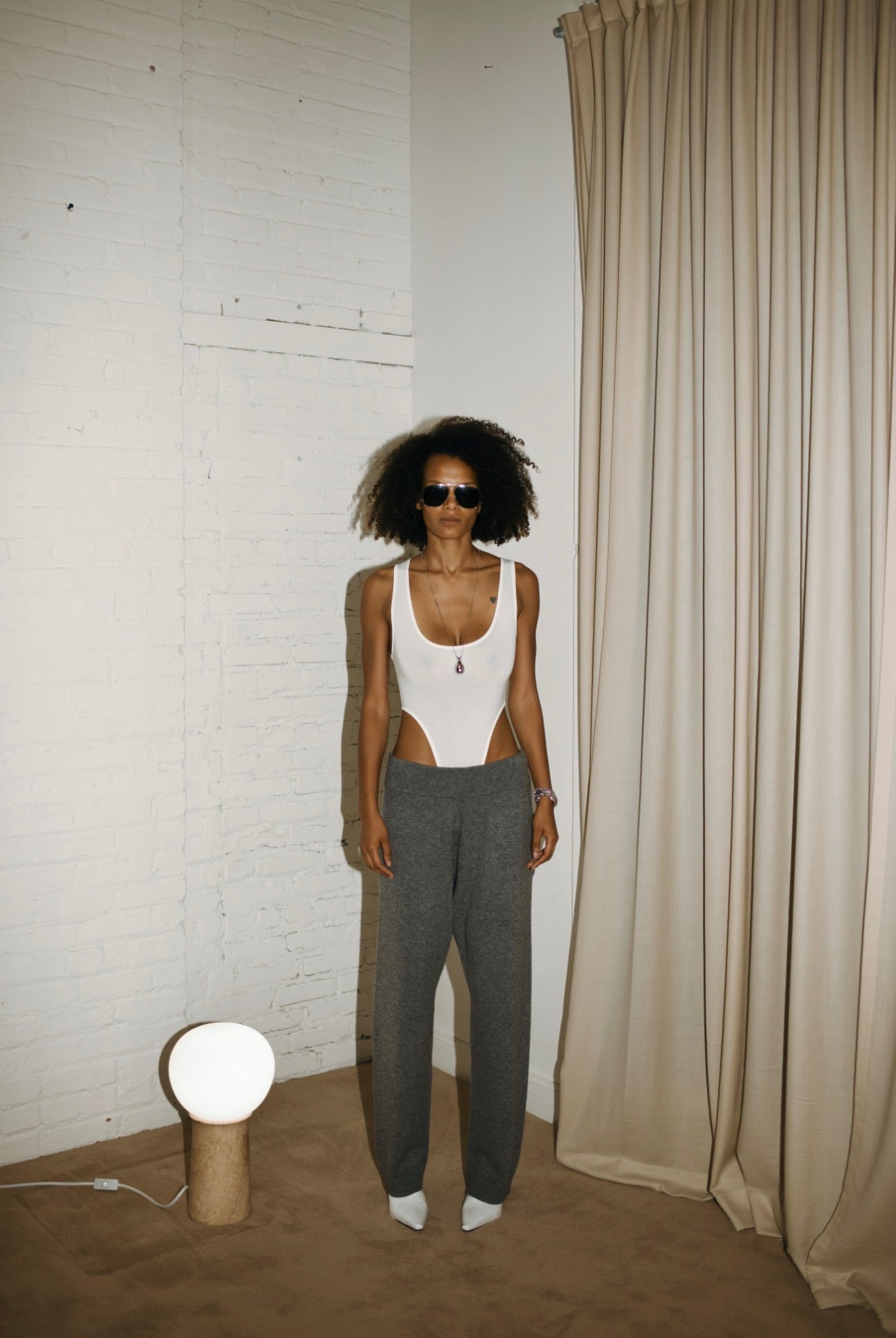 The Knit Lounge Pant in Concrete by Entire Studios