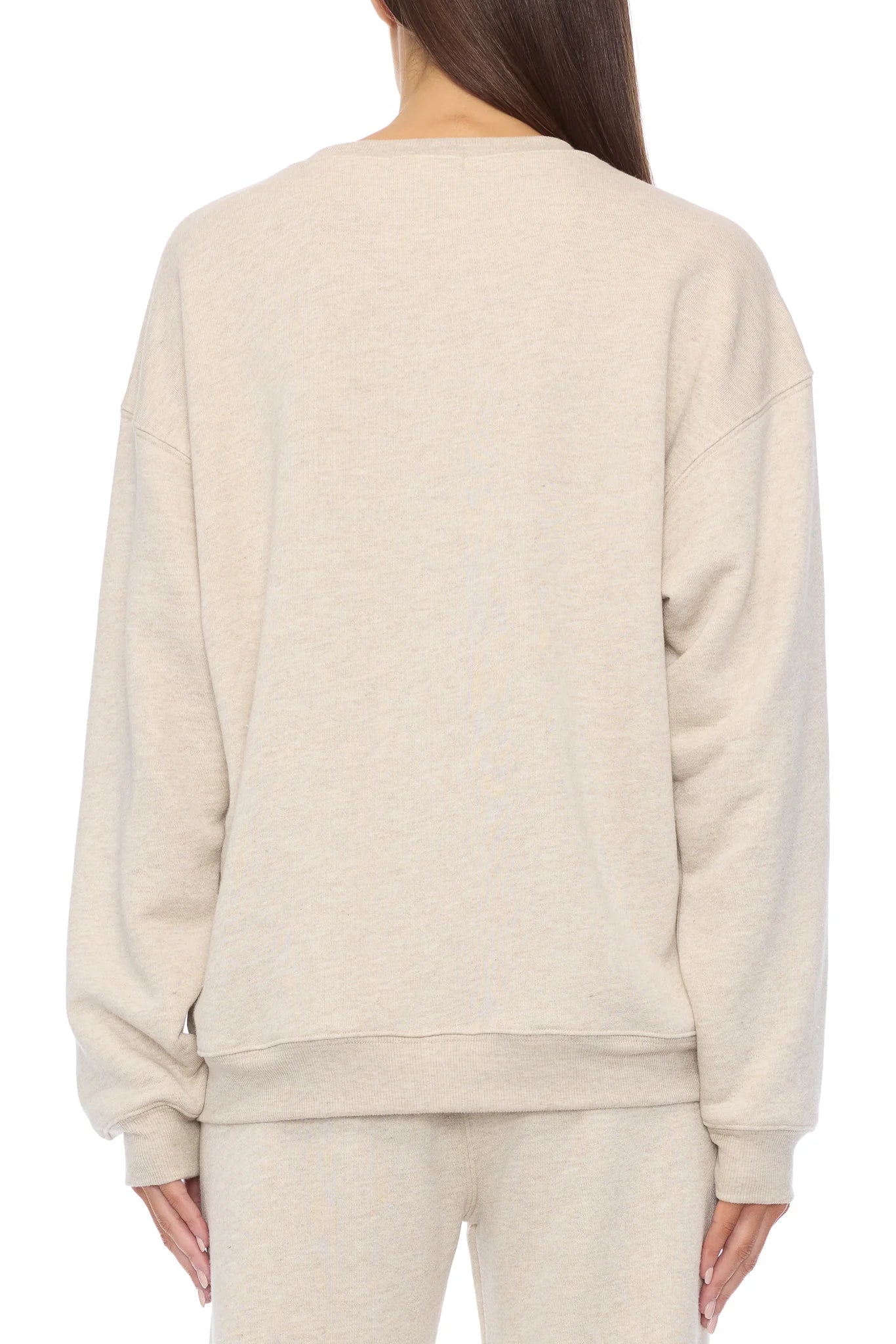 Éterne Oversized Crewneck Sweatshirt in Oatmeal