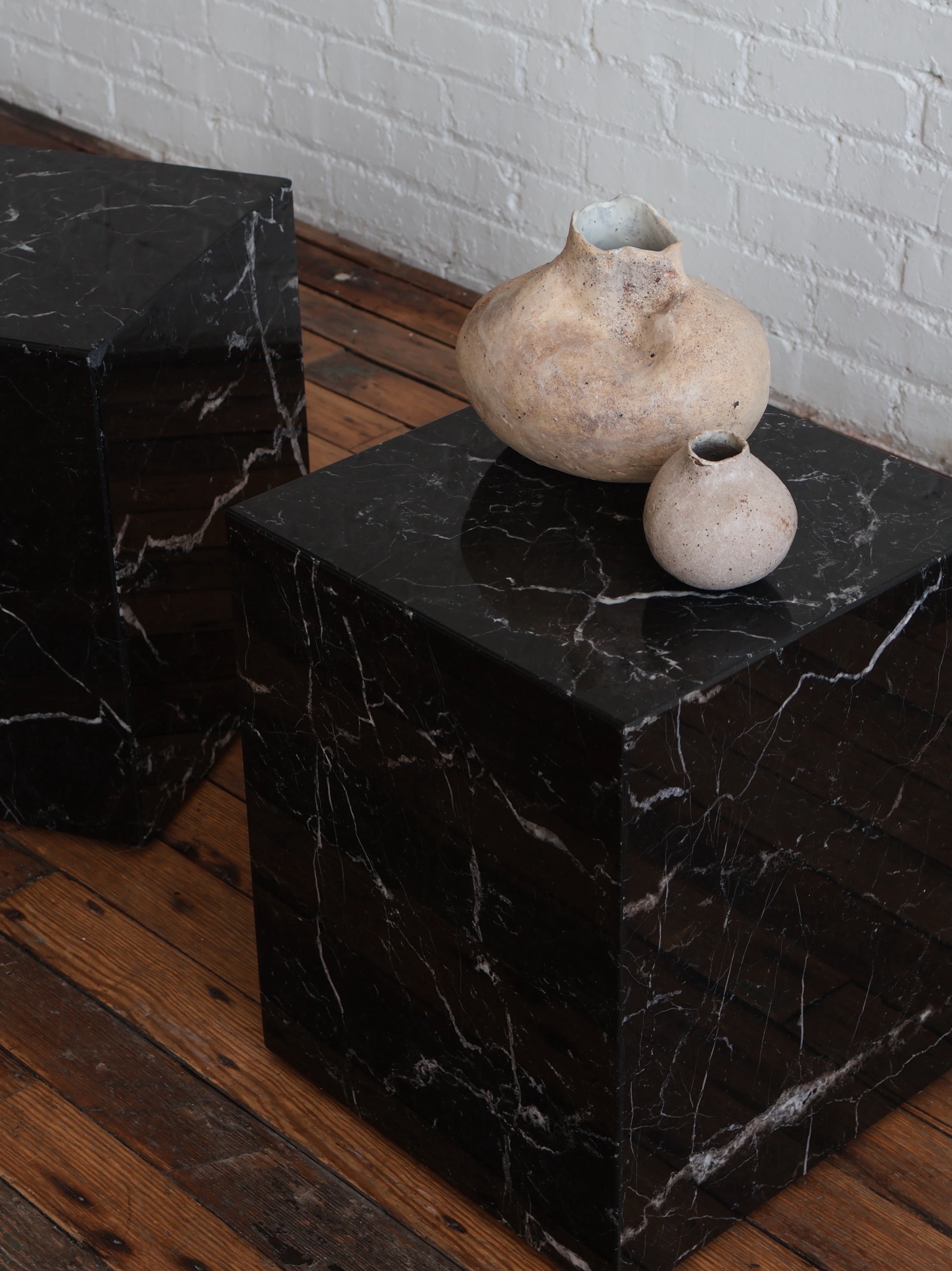 Vintage Marble Cube Side Tables – Blackbird Collection