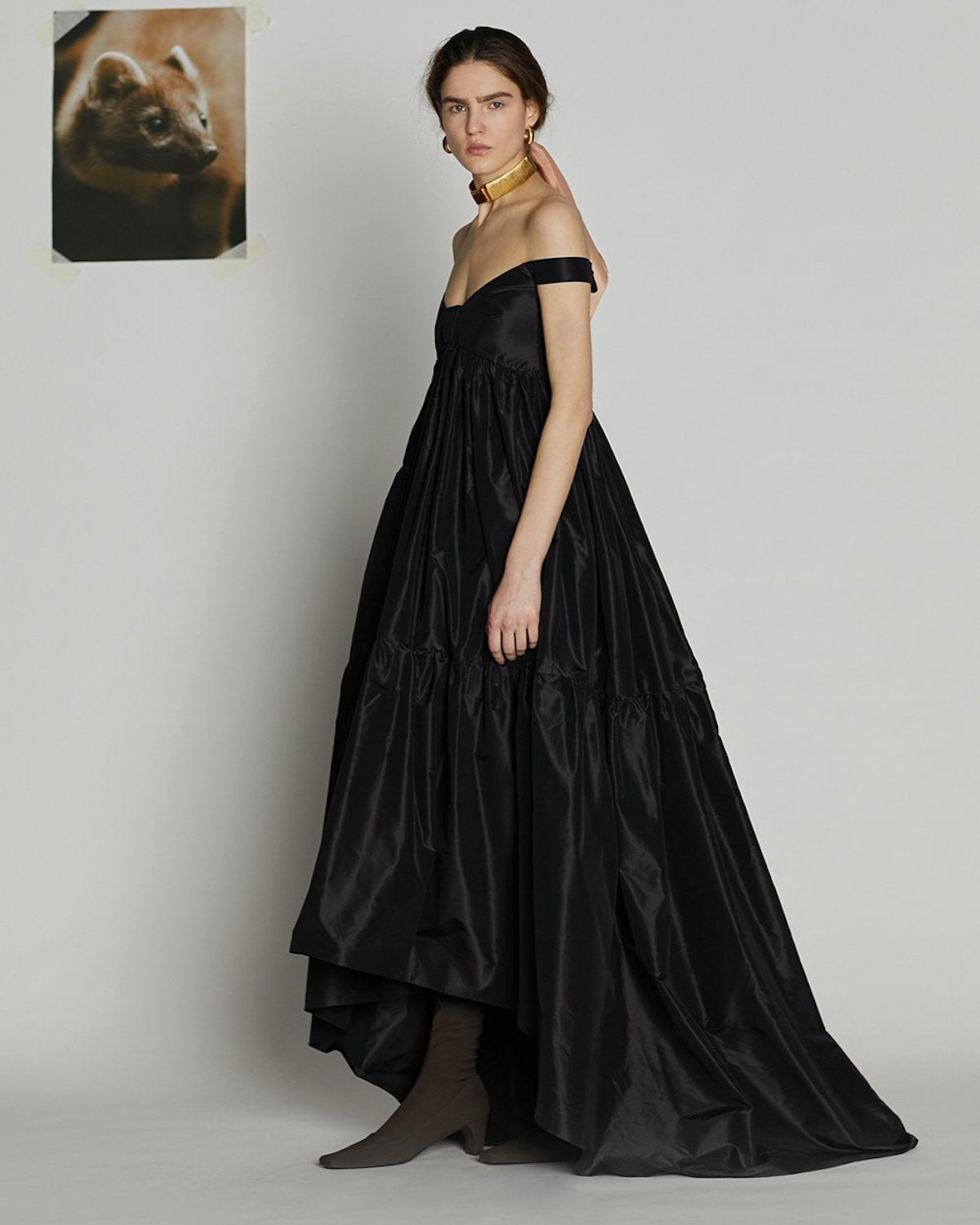 The Svitlana Dress in Ivory by Bevza