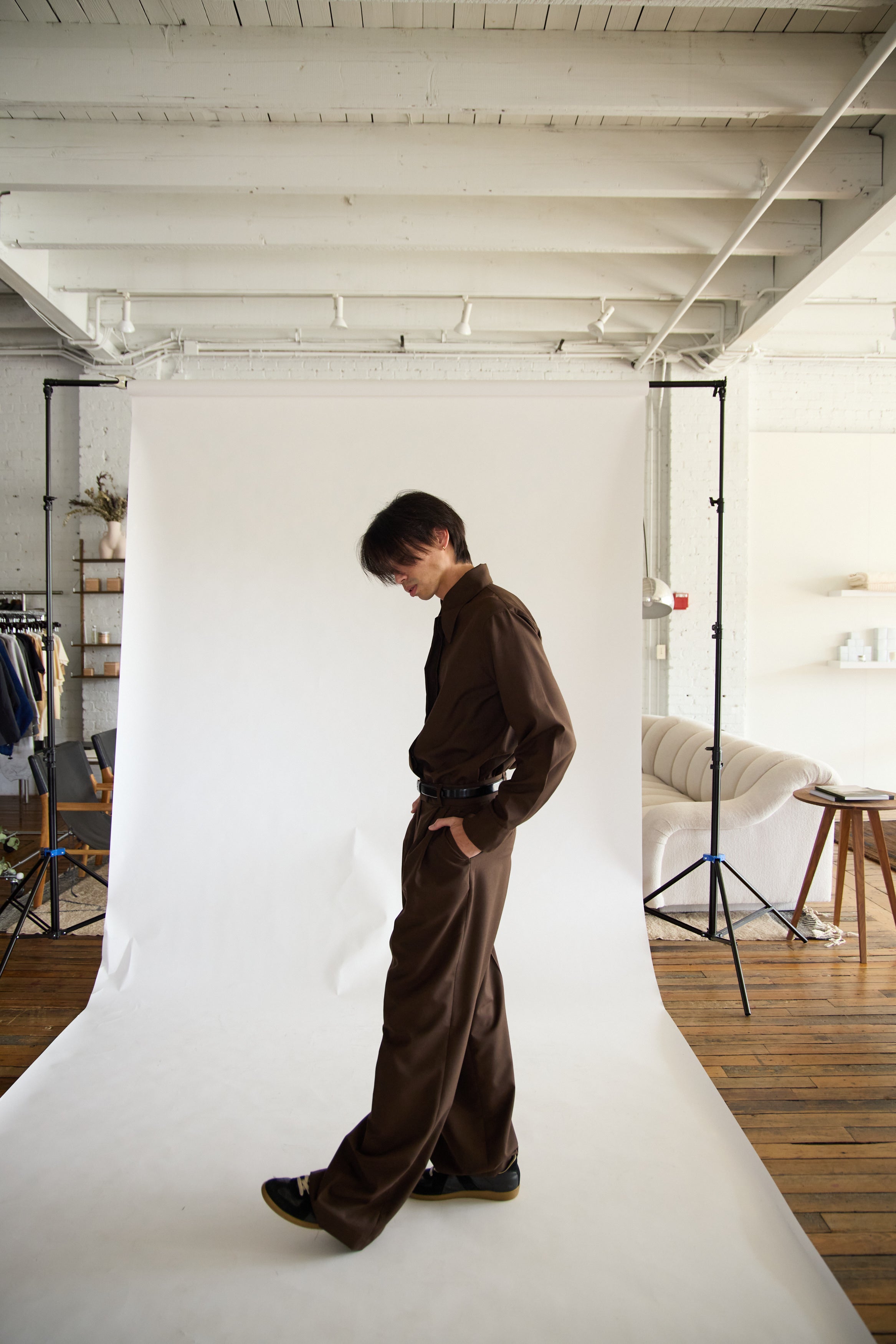 Studio Cut Brown Pleated Pants