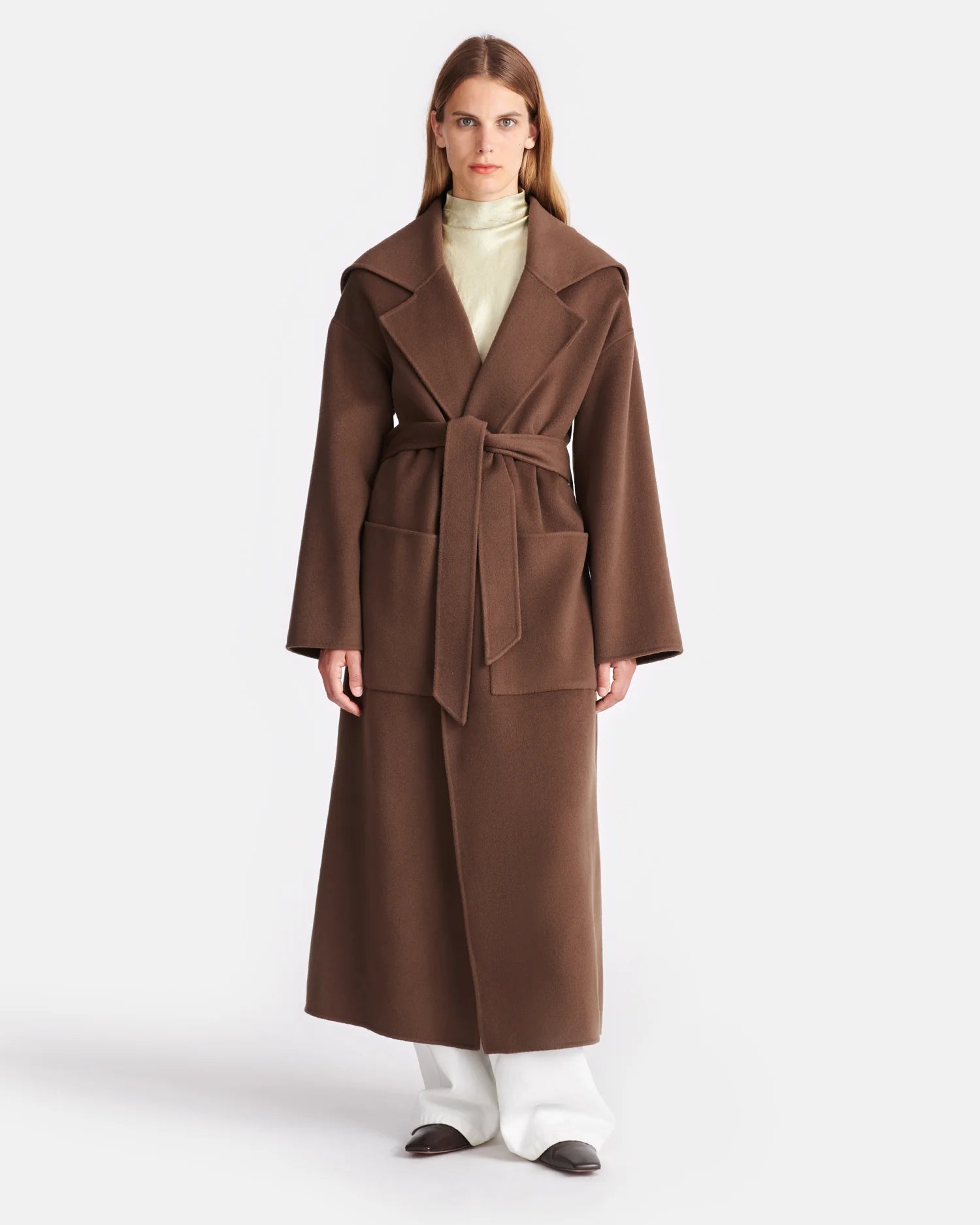 Nanushka Ruta Double Wool and Silk Blend Coat