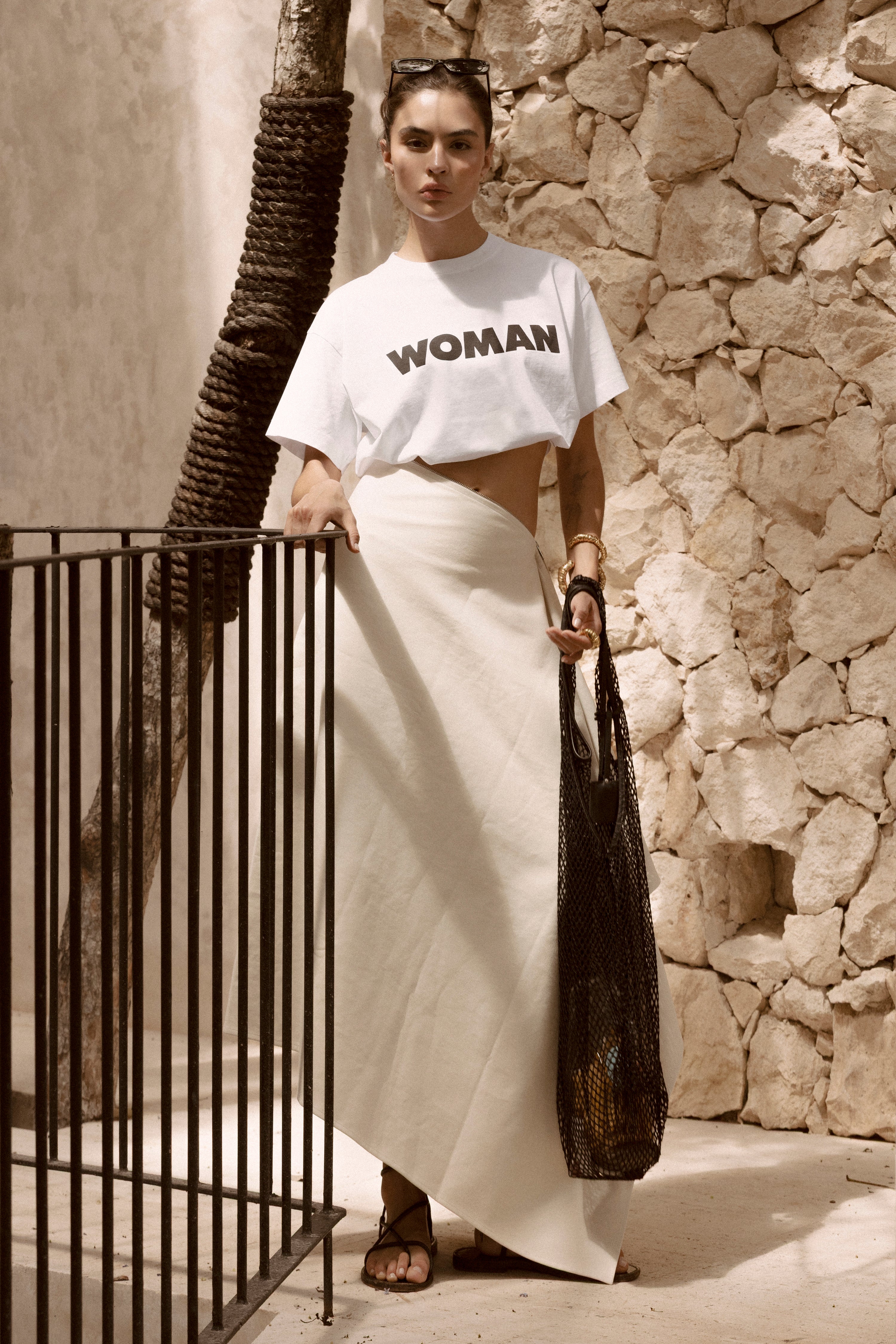 The Canvas Long Skirt by Bevza