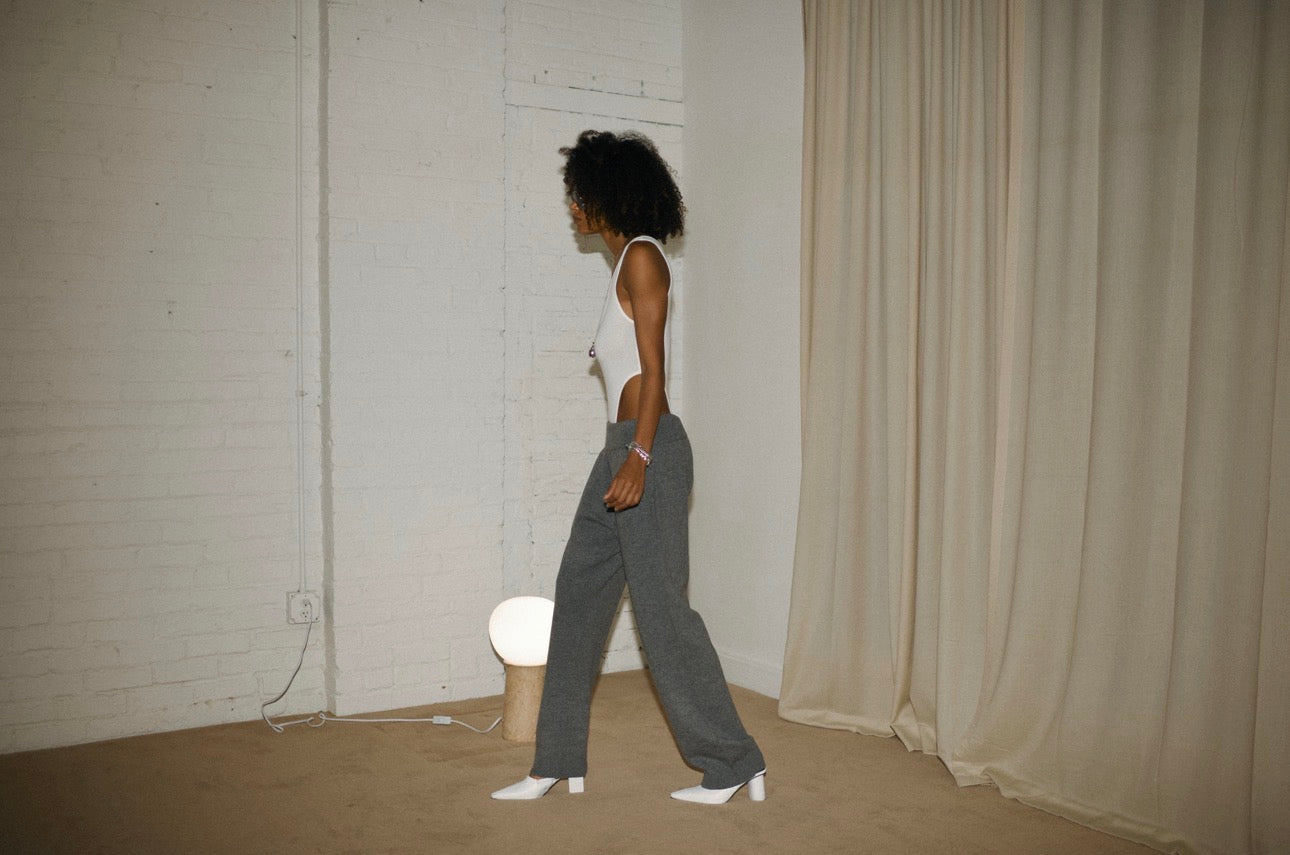 The Knit Lounge Pant in Concrete by Entire Studios