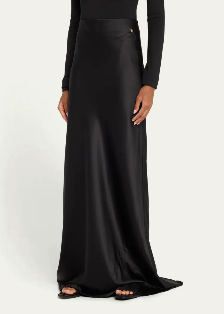 Éterne Bianca Silk Maxi Skirt