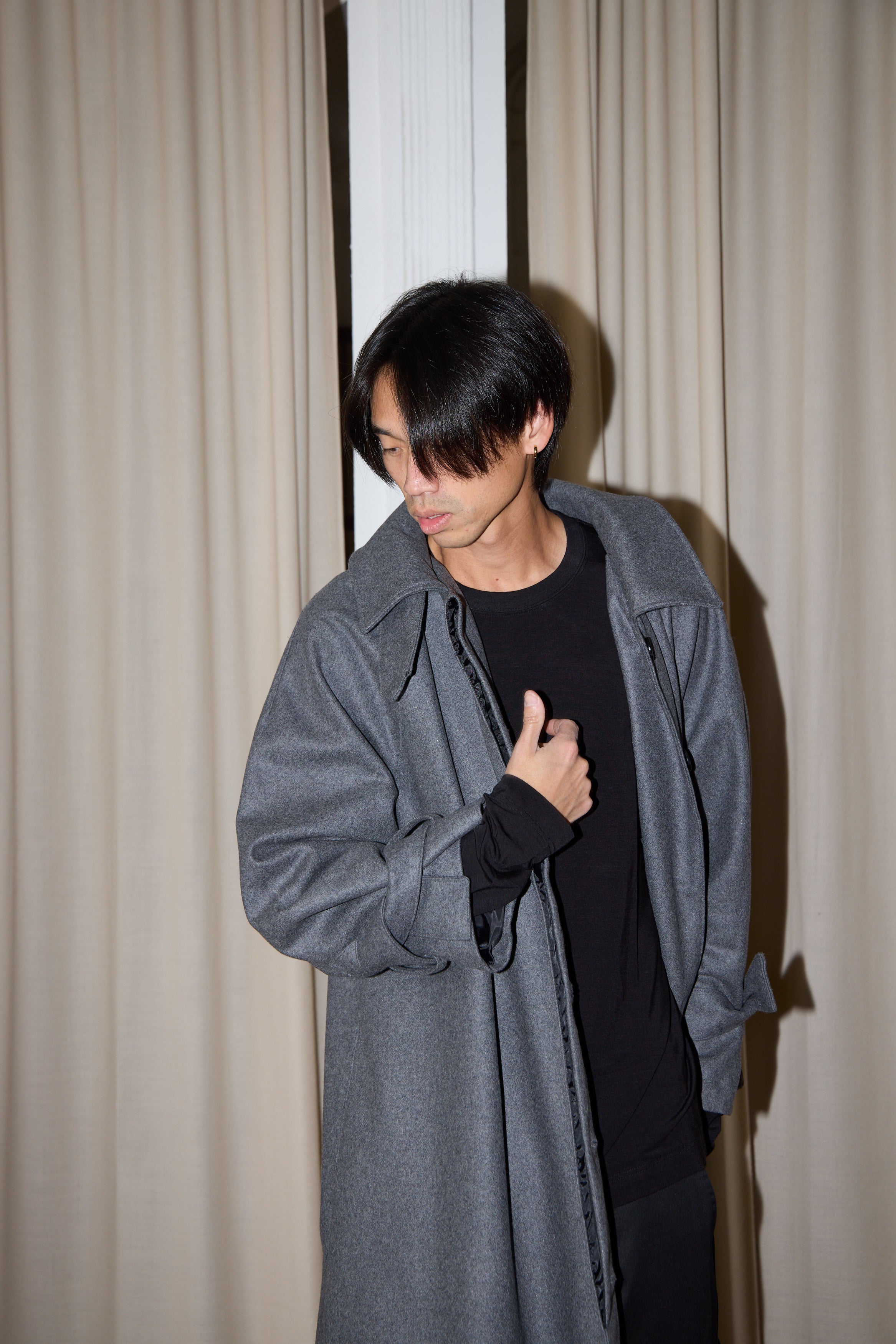 Studio Cut Grey Oversize Long Coat