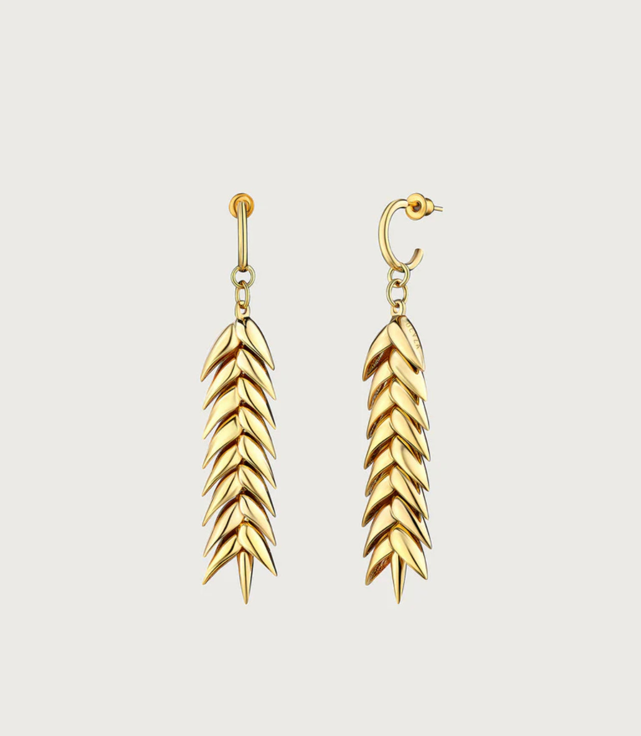 Bevza Spikelet Medium Earrings in Gold