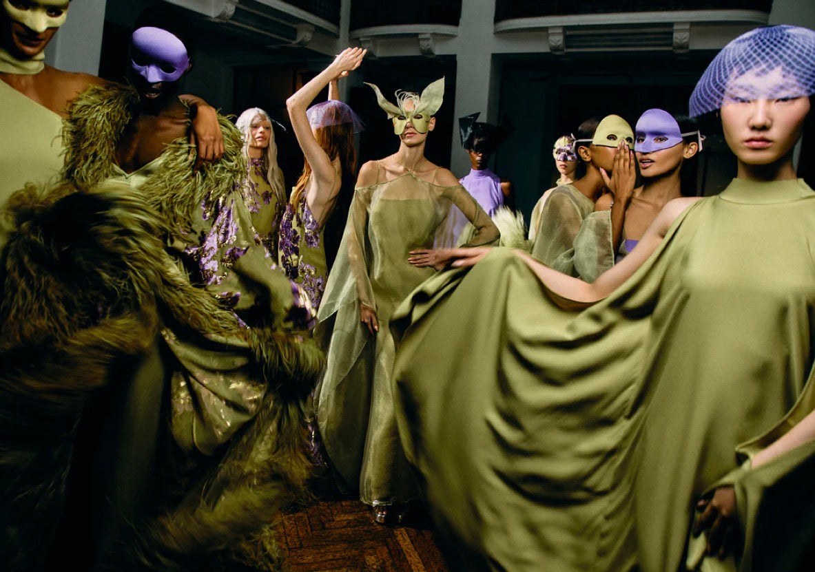 The Polignac Dress in Lavender + Gold Kiwi by Taller Marmo