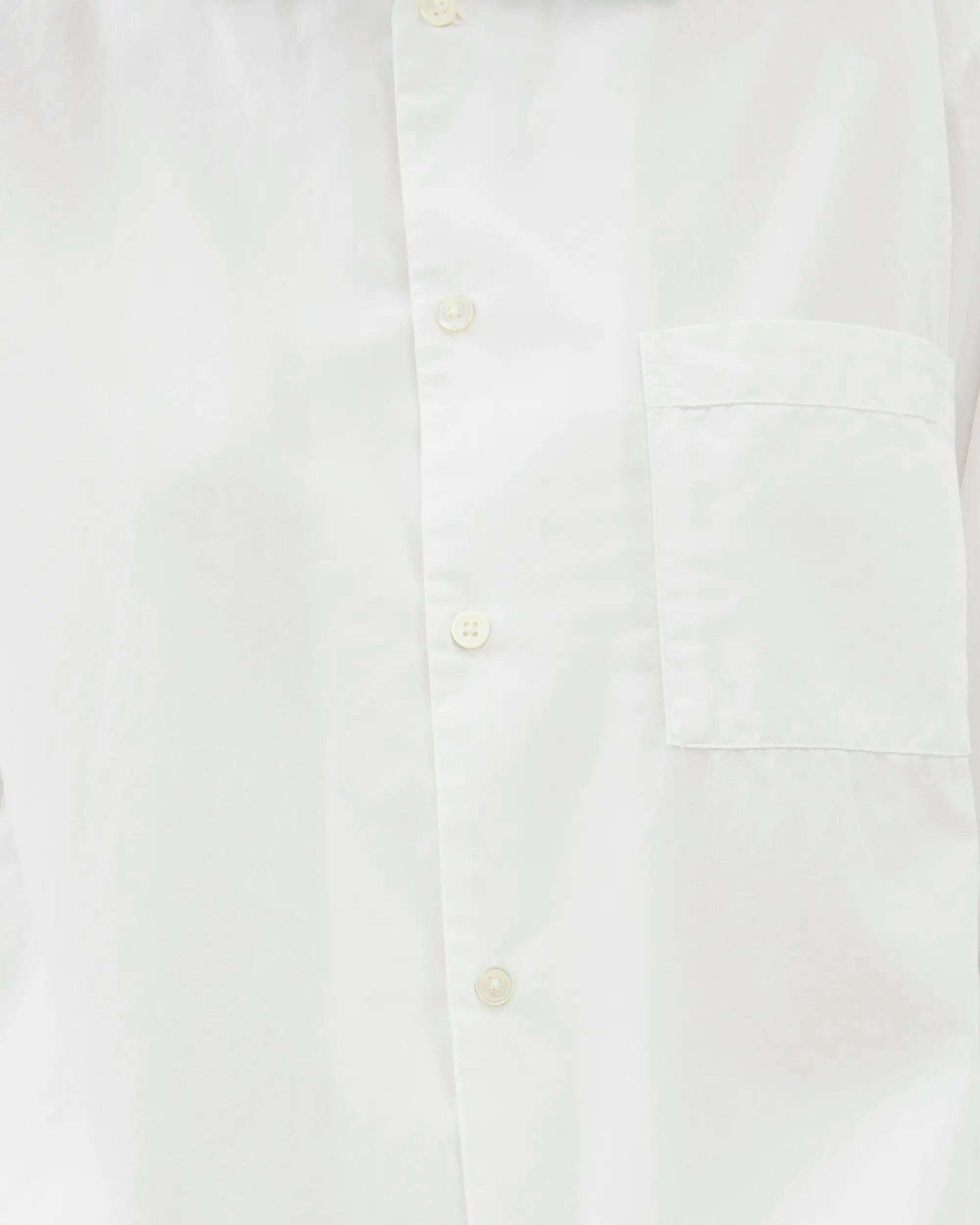 Tekla Poplin Long Sleeved Shirt in Alabaster White