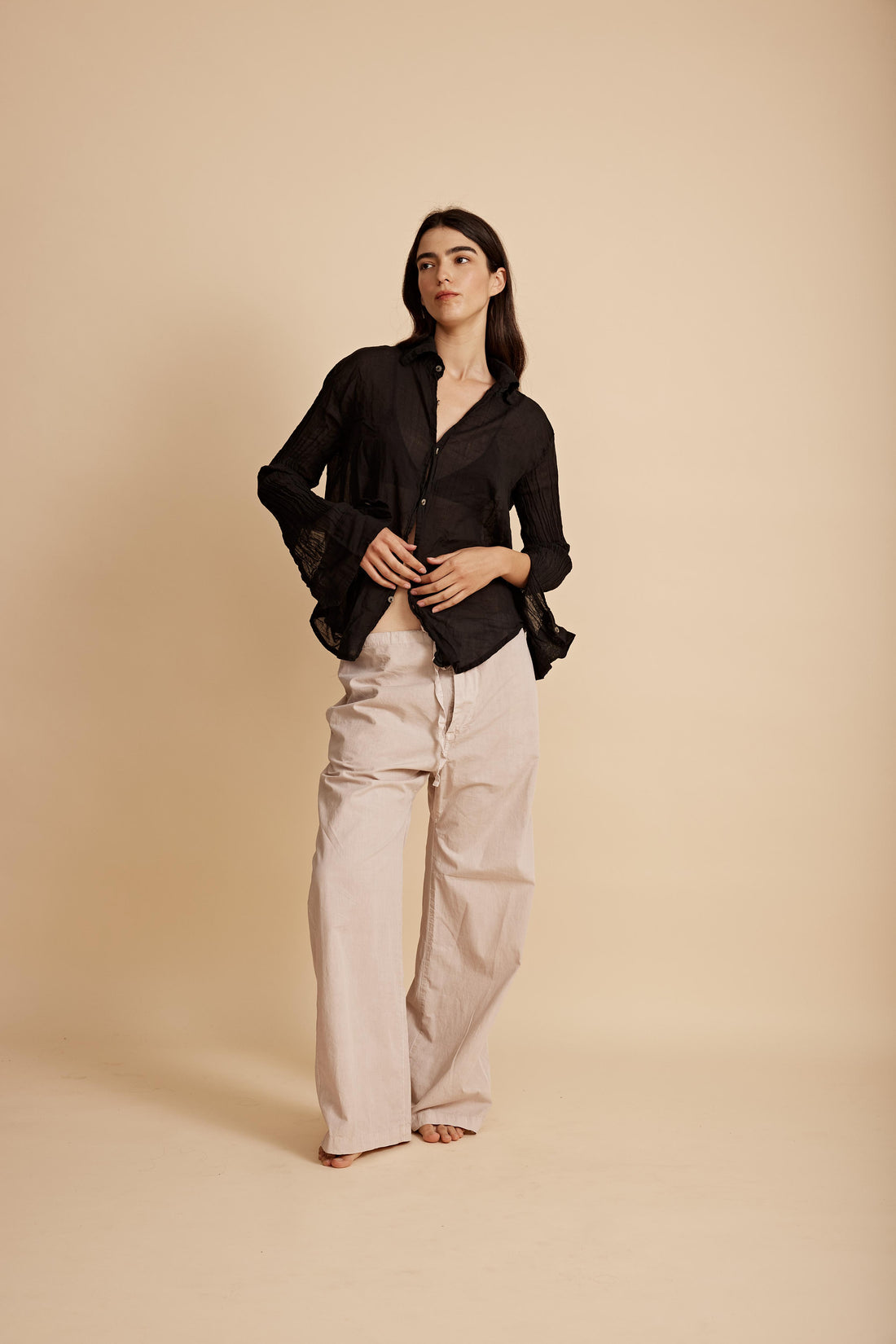 The Boyfriend Button Down in Black by All Three