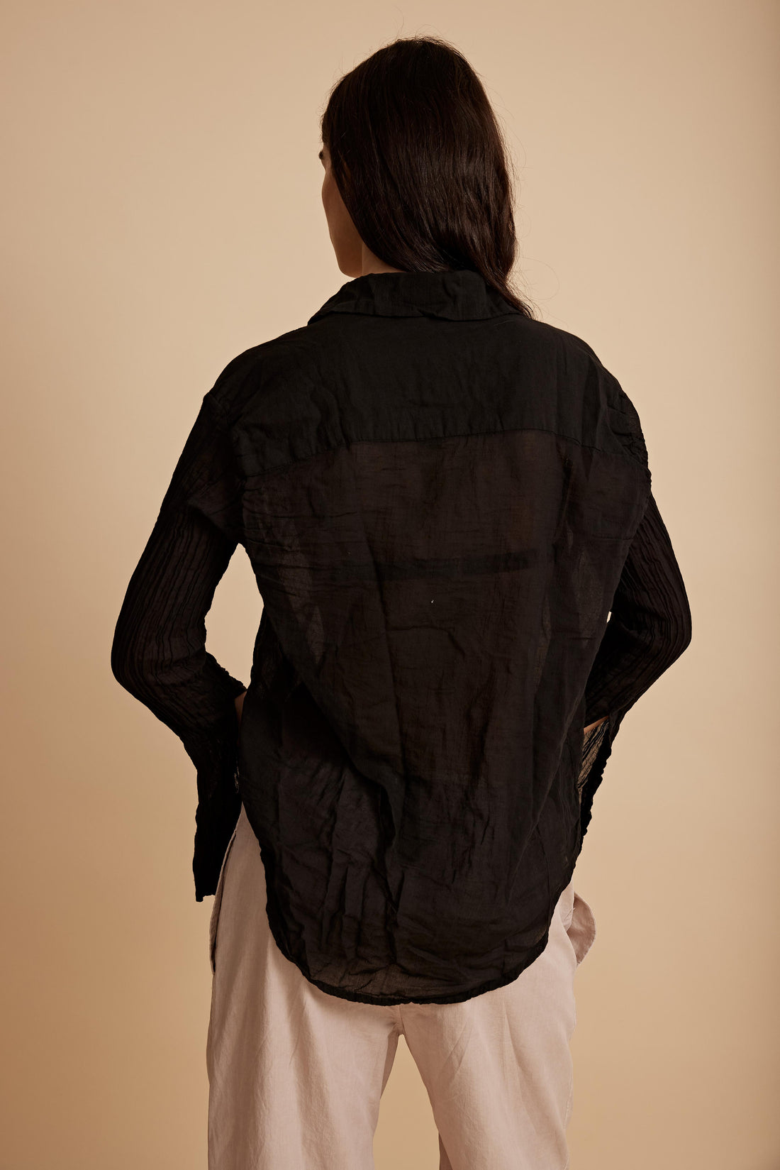 The Boyfriend Button Down in Black by All Three