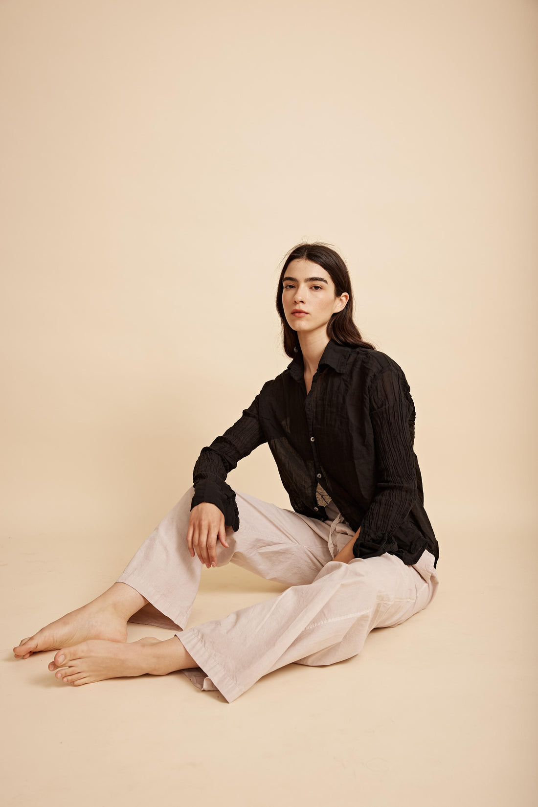 The Boyfriend Button Down in Black by All Three
