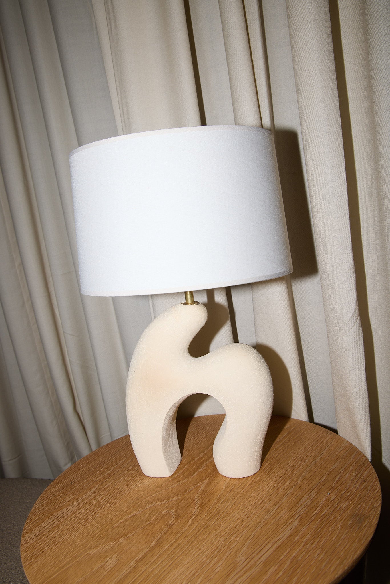 Aysun Ay Sculptural White Ceramic Table Lamp