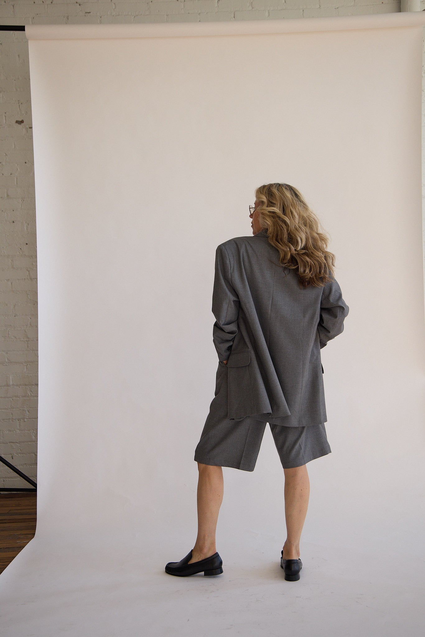 Studio Cut Oversized Grey Blazer