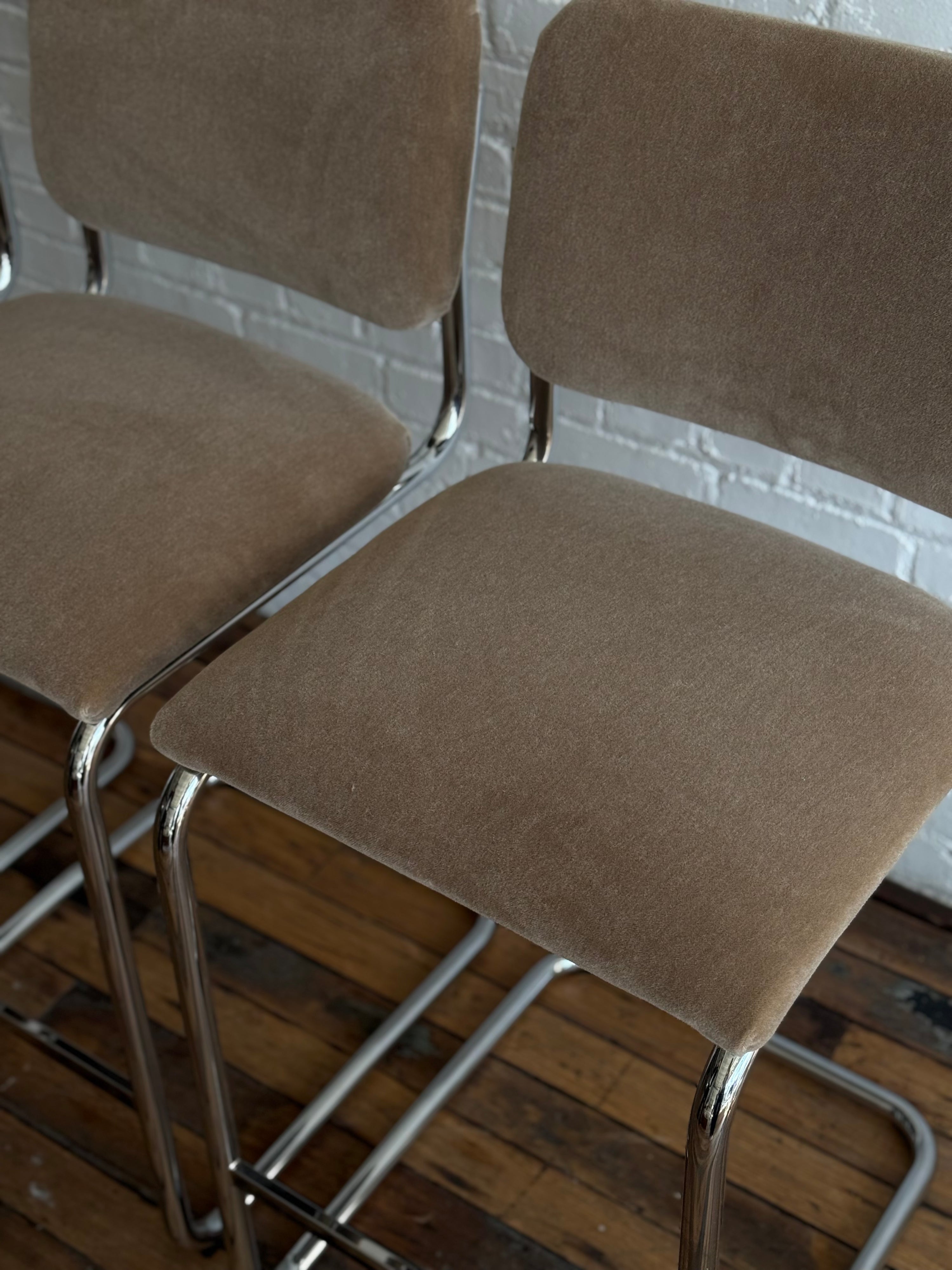 The Marcell-Breuer for Knoll Chrome Barstools