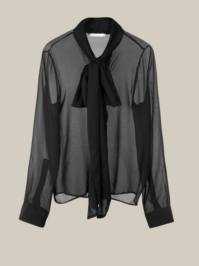 The Bree Scarf Blouse in Chiffon by All Three