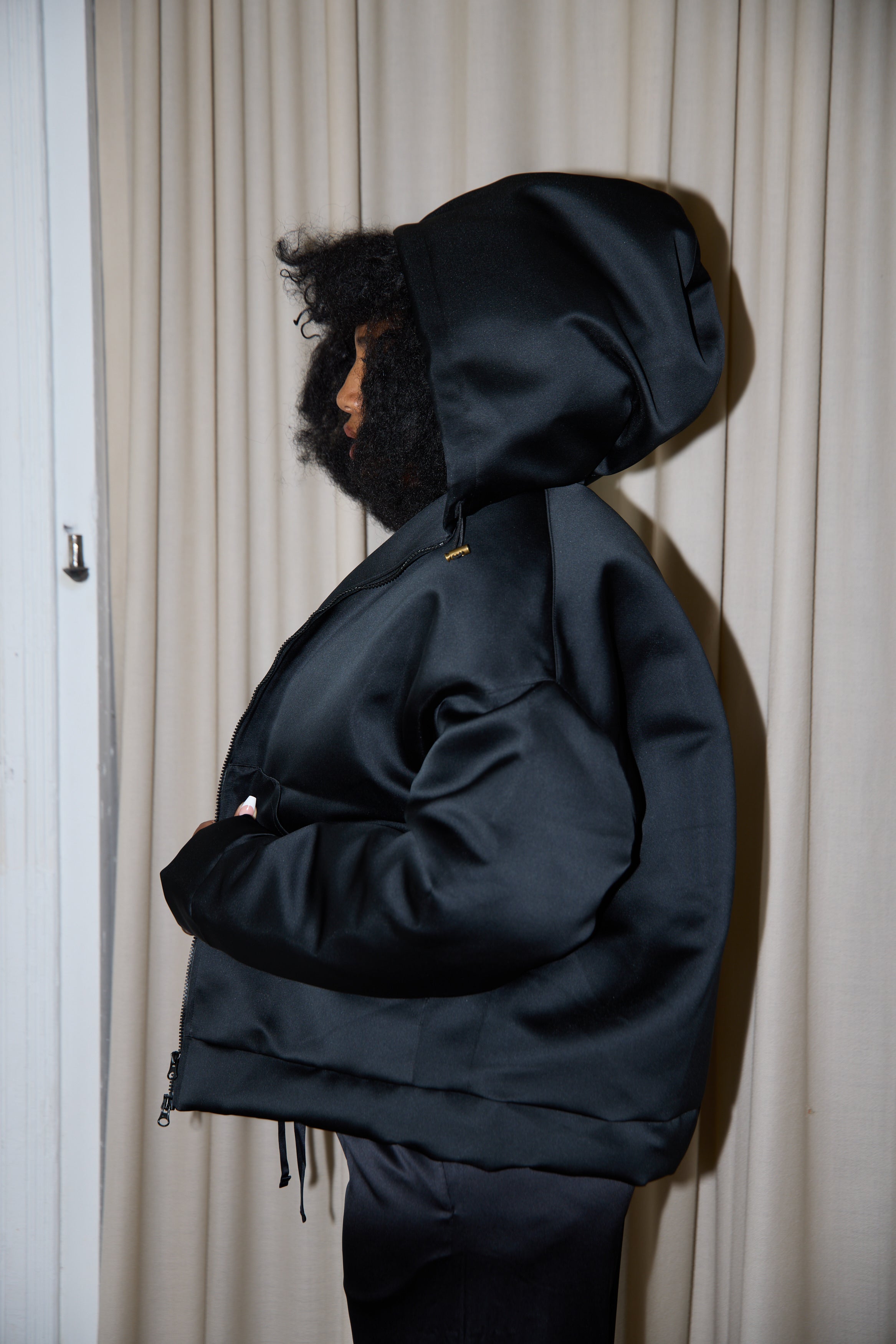 Studio Cut Hooded Oversized Jacket