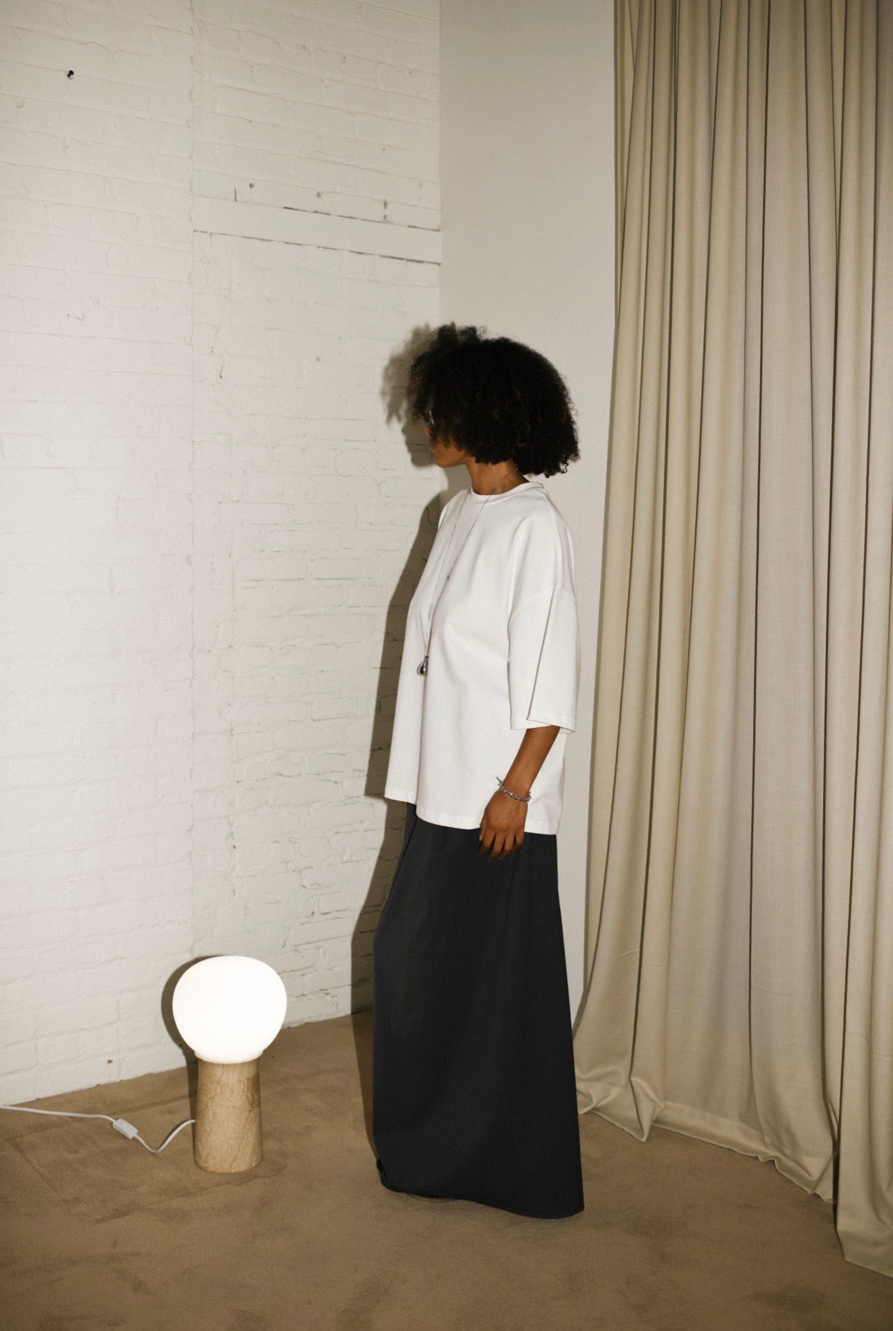 The Grey Maxi Skirt by Diana Milkanova